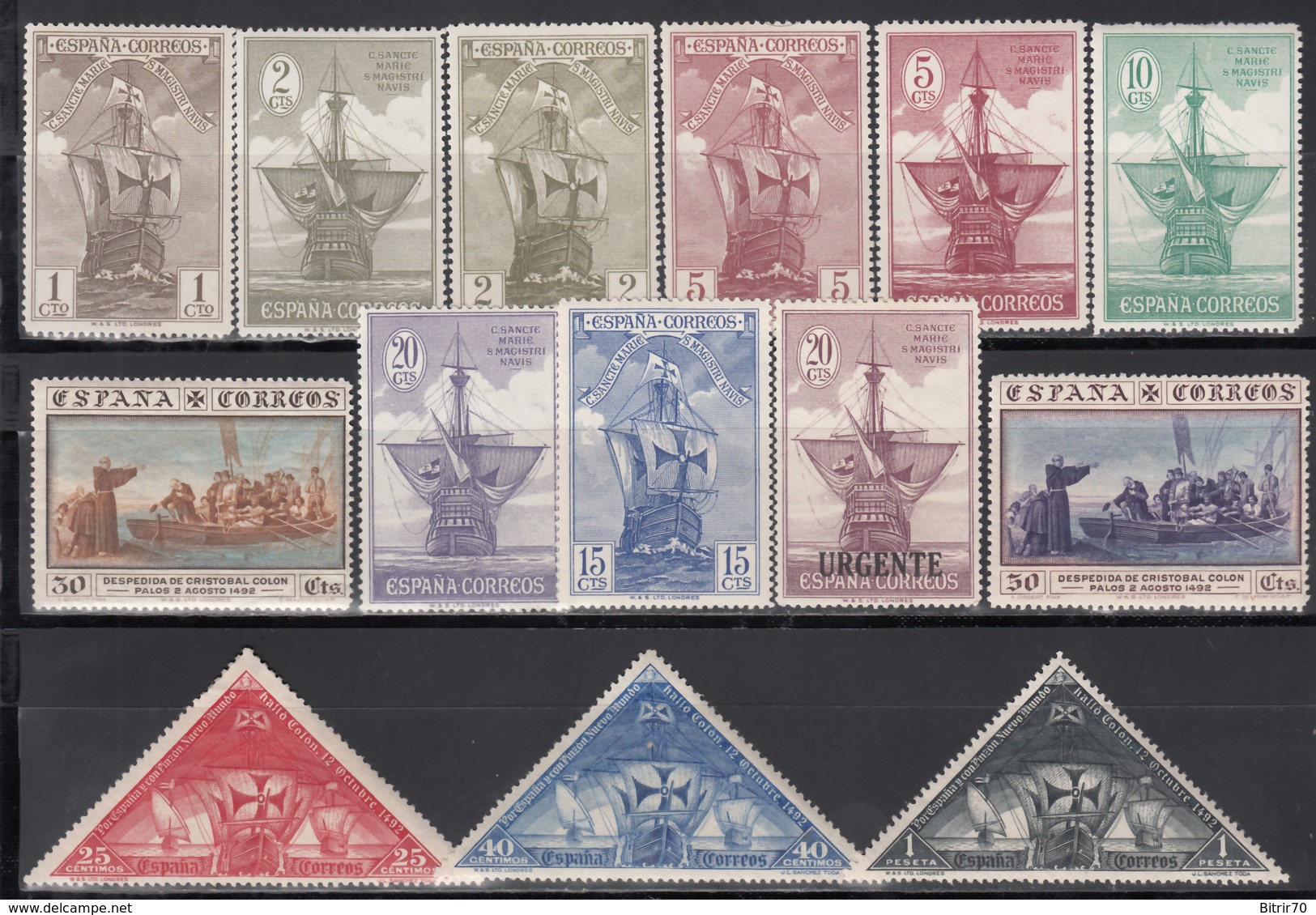 1930 Edifil  Nº 531 / 543, 546,  MH, Descubrimiento De América, - Nuevos