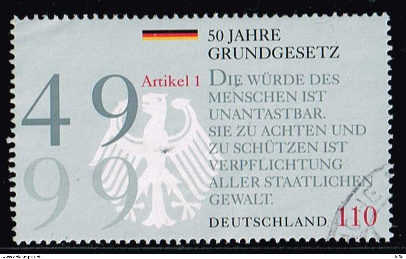 Bund 1999,Michel# 2050 O EM Aus Block 48 - Used Stamps