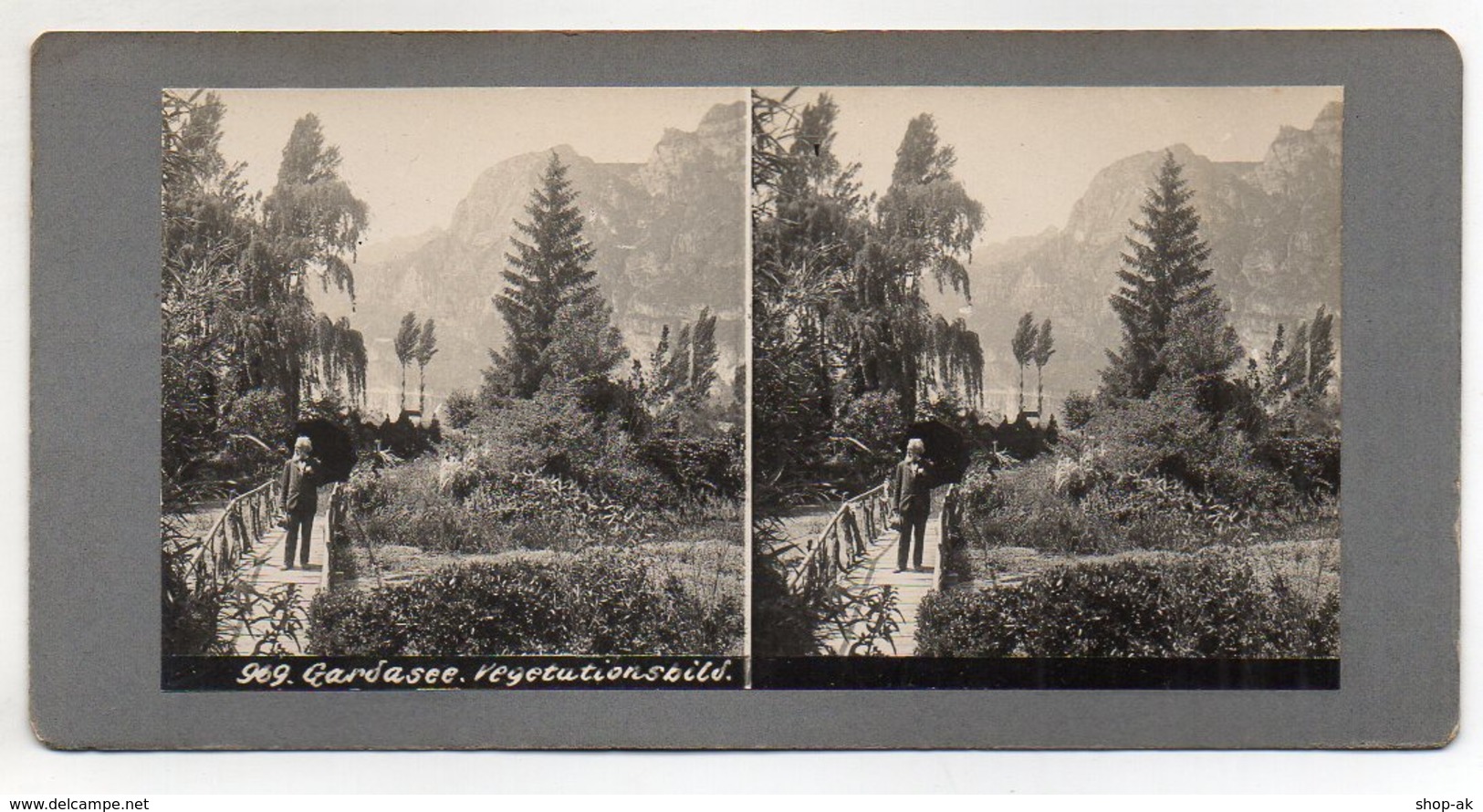 AK-2290/ Gardasee Italien  Stereofoto Ca.1905  - Photos Stéréoscopiques