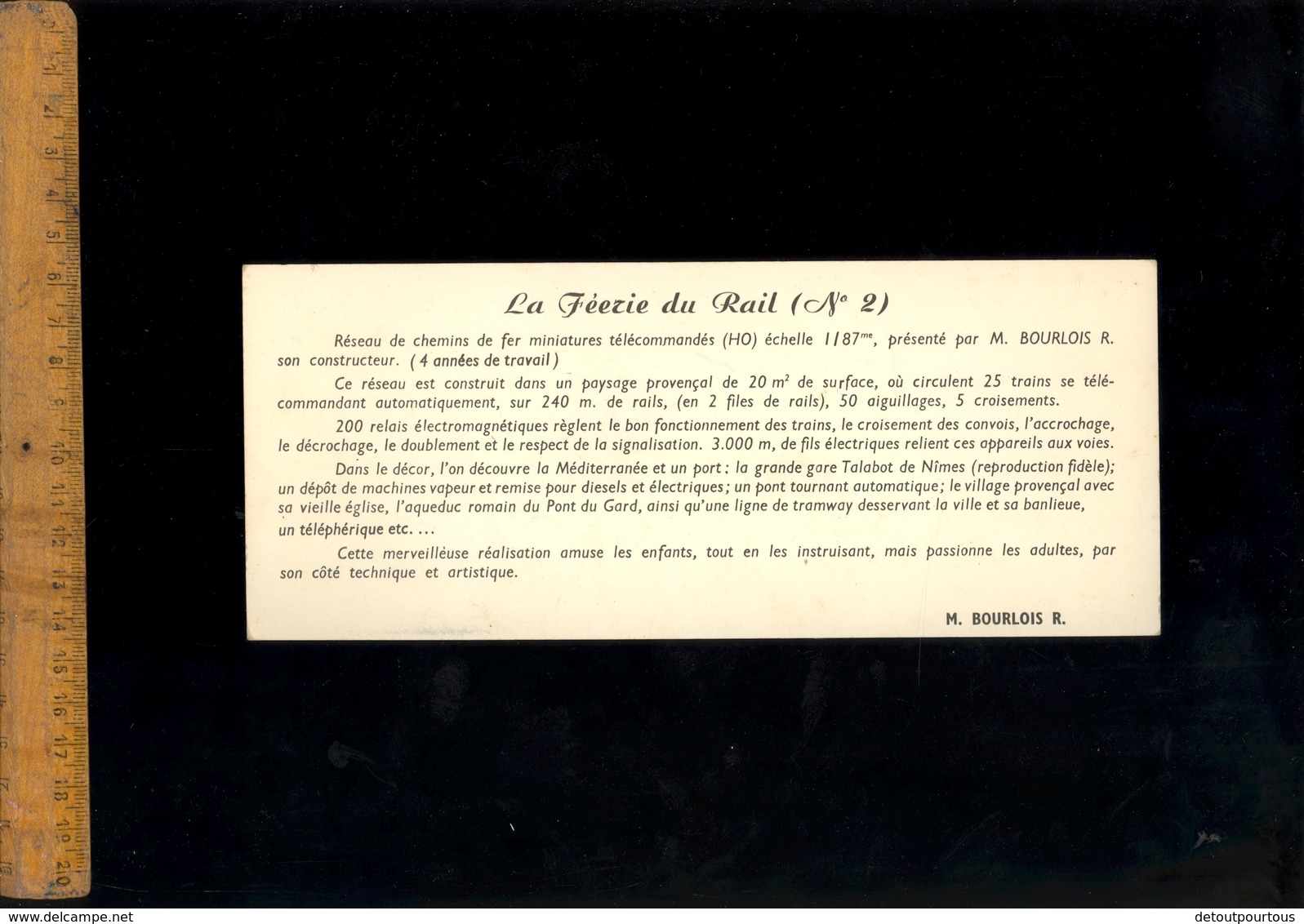 Image De Promotion De La Féerie Du Rail De M Bourlois Maquette Réseau Ferroviaire Chemin De Fer Train Miniature HO - Other & Unclassified