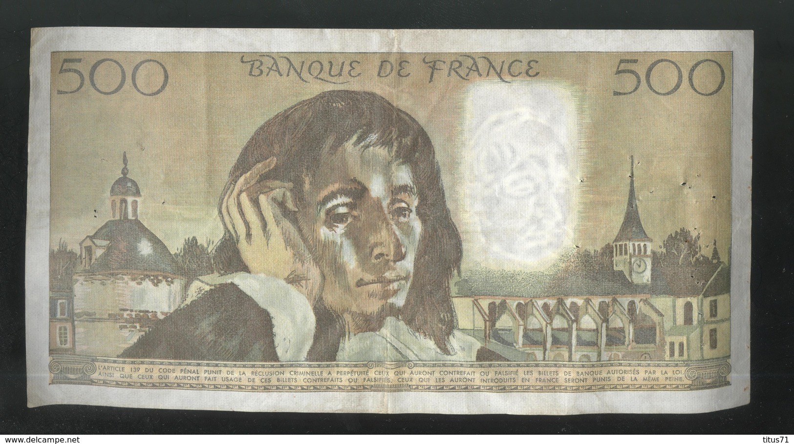 Billet 500 Francs France Pascal 6-11-1975.C - 500 F 1968-1993 ''Pascal''