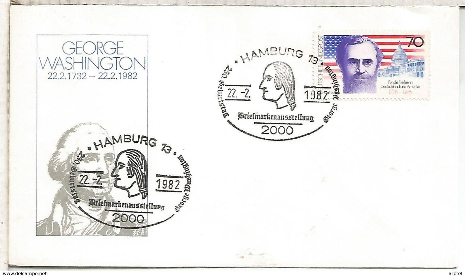 ALEMANIA 1982 ¡MAT HAMBURG GEORGE WASHINGTON - George Washington