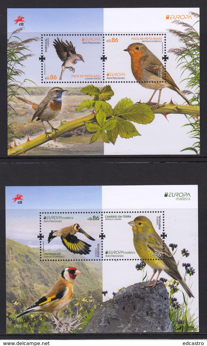 59.- PORTUGAL 2019 EUROPA 2019 NATIONAL BIRDS (THREE SOUVENIR SHEET AND THREE STAMPS) - 2019