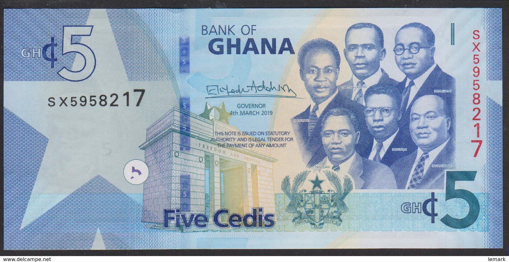 Ghana 5 Cedis 2019 Pnew UNC - Ghana