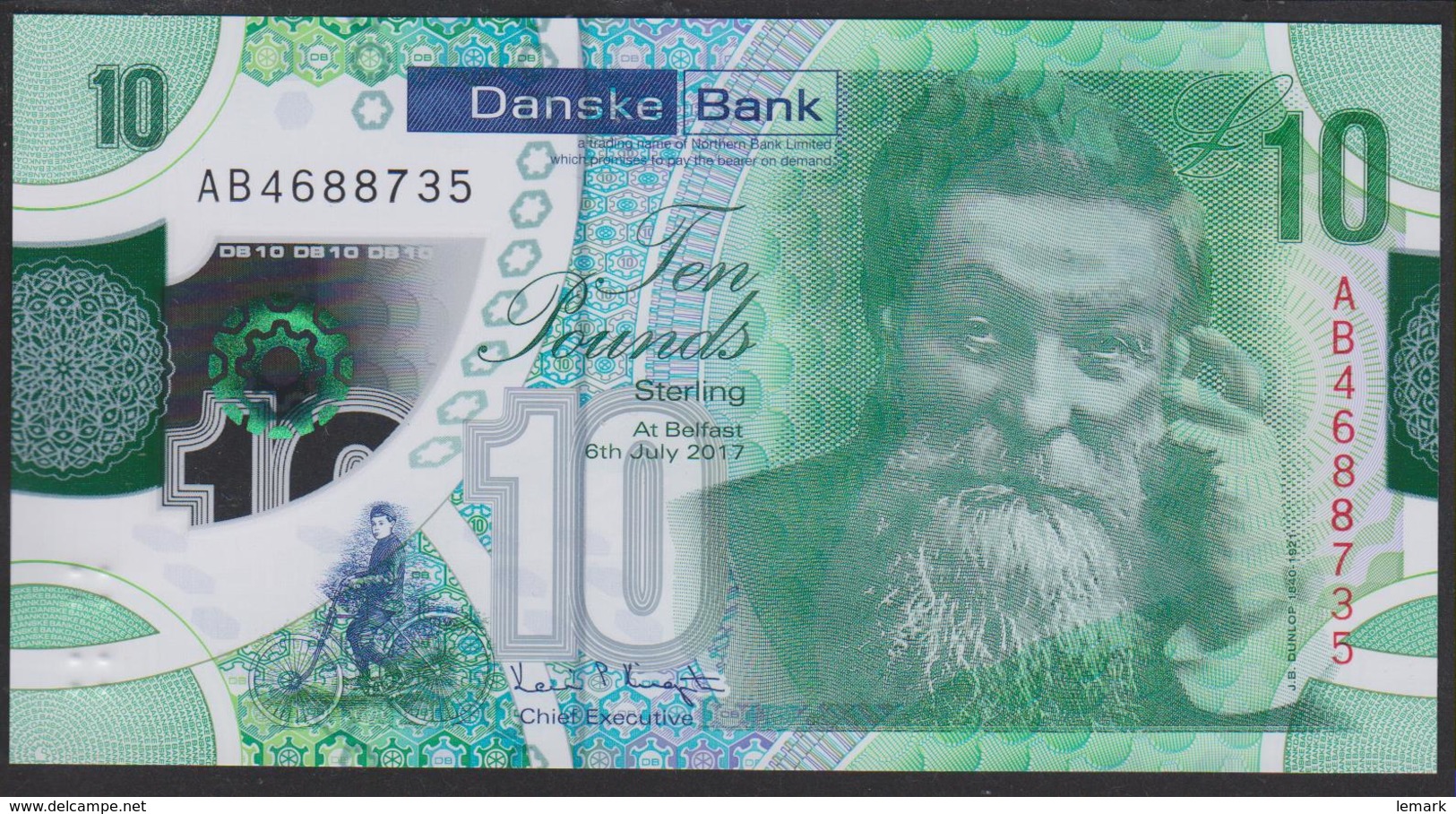 Northen Ireland Danske Bank 10 Pound 2017 Pnew UNC - 10 Pounds