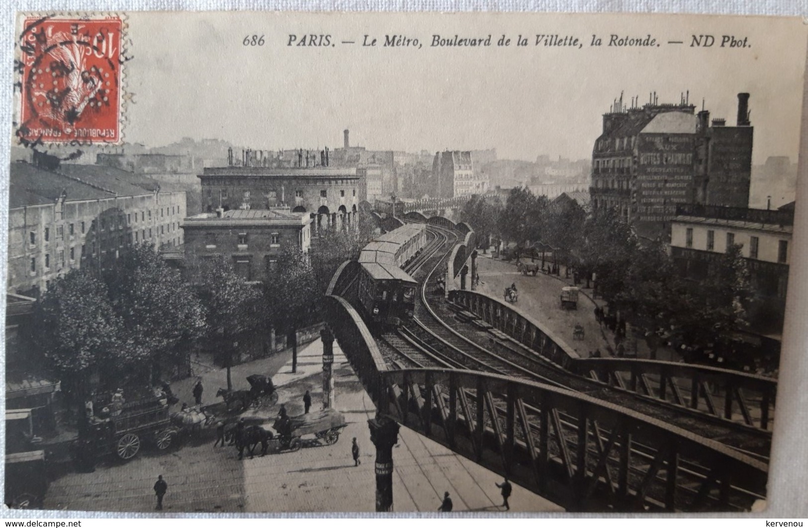 PARIS Le Metro Boulevard De La Villette La Rotonde - Stations, Underground