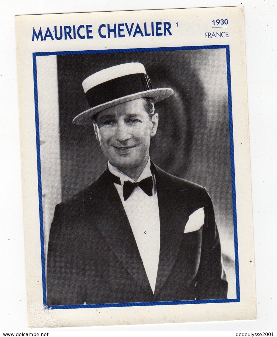 Juil19   84972     Fiche  Personnage  MAURICE CHEVALIER   FRANCE - Unclassified