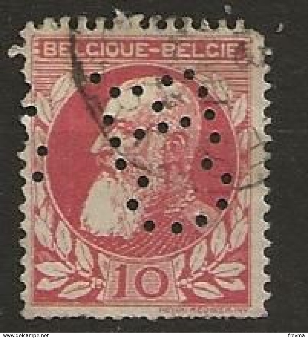 Timbre Belge Perforé CB - 1909-34