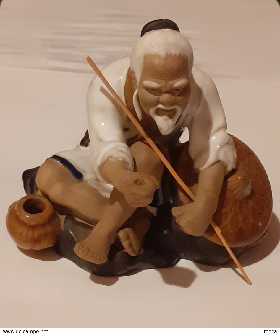 PORCELAIN CHINA , Wan Jing,  PORCELAIN CHINA , Fisherman, WAN JING, MADE IN CHINA - Otros & Sin Clasificación