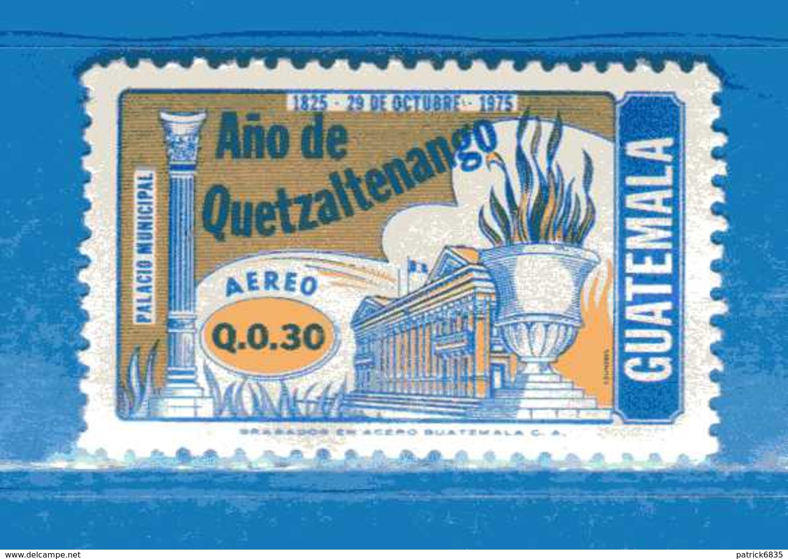 (Mn1) GUATEMALA * 1977 - QUETZALTENANGO. AEREO -  Yvert.. 626.   MH. - Guatemala