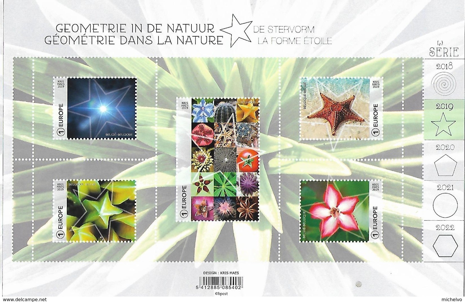 Belg. 2019 - Géométrie Dans La Nature ** - Unused Stamps
