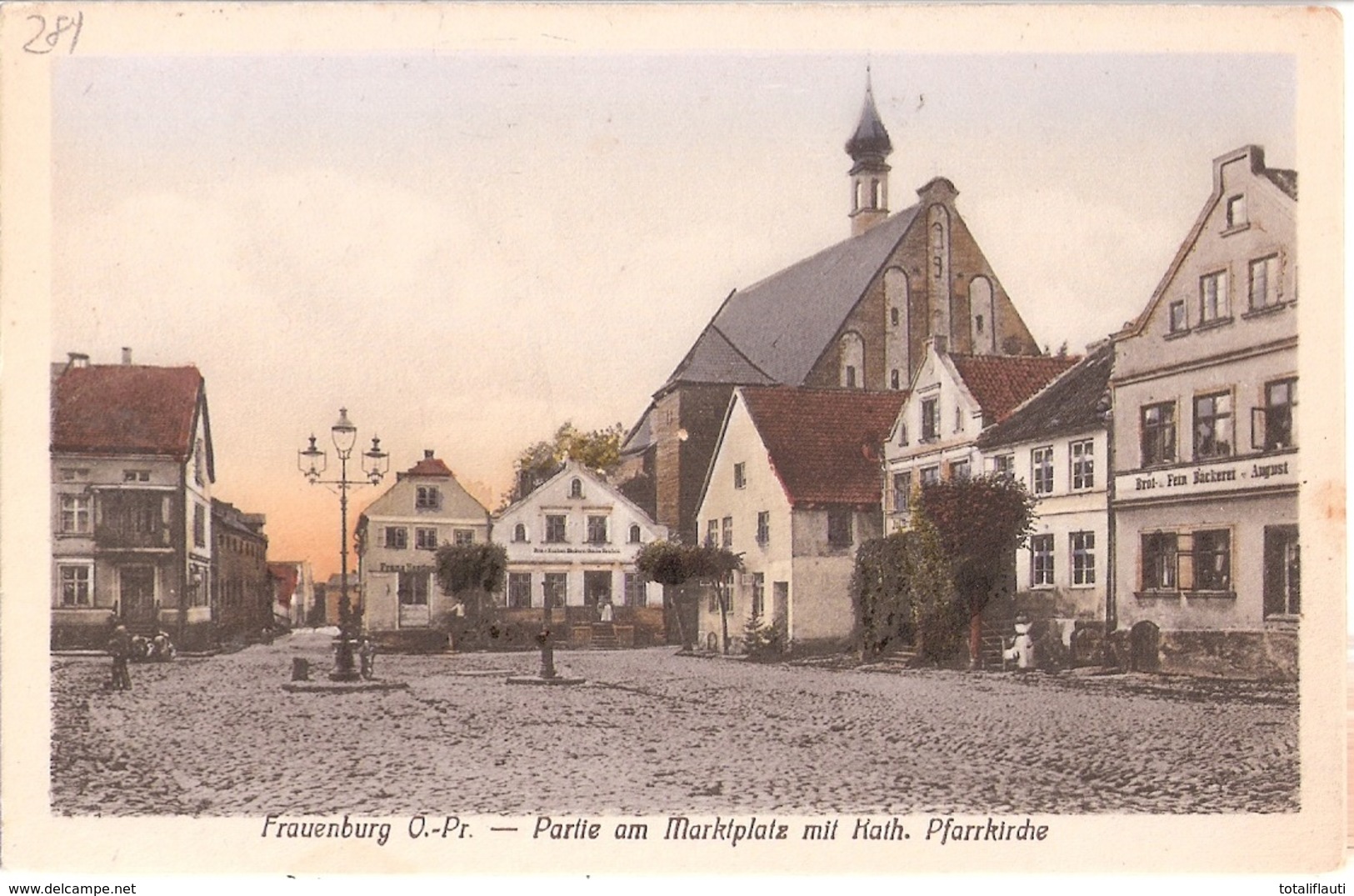 FRAUENBURG Frombork Markt Geschäfte Brot + Kuchen Bäckerei Ottilie Neufeld Und Andere Ungelaufen - Ostpreussen