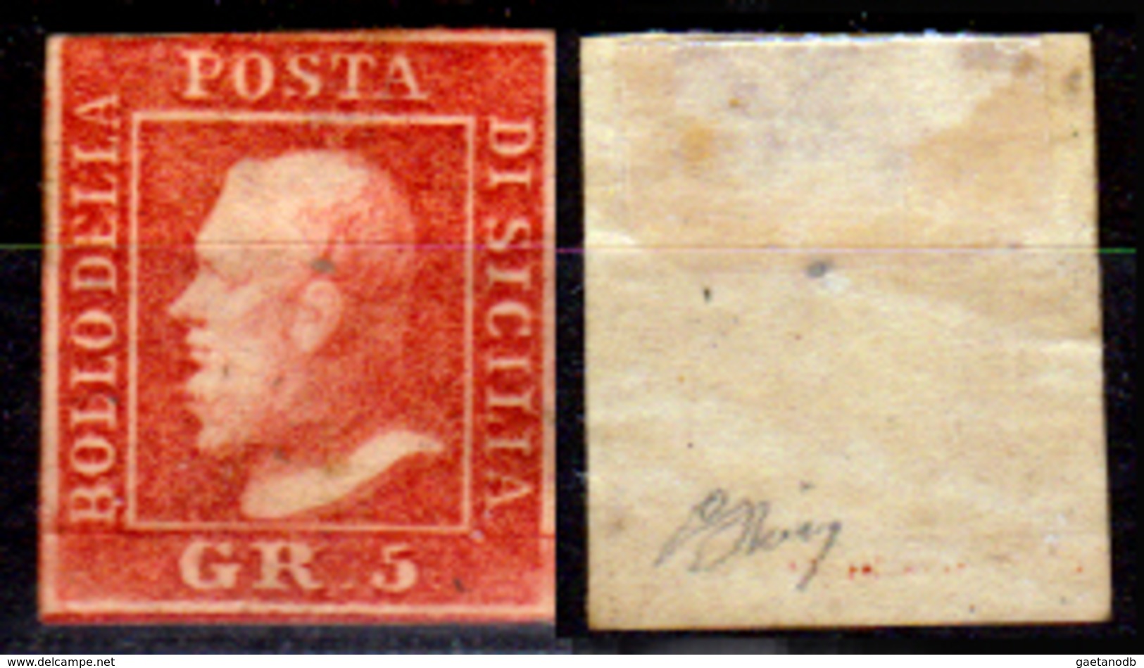 Sicilia-022 - Emissione 1859:  Sassone N. 9 (sg) NG - Senza Difetti Occulti. - Sicile