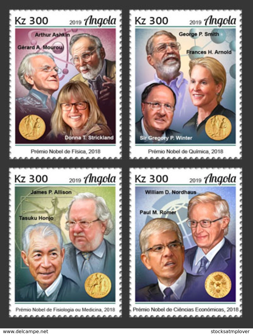 Angola   2019  Nobel Prize Winners  Of Year  2018 S201905 - Angola