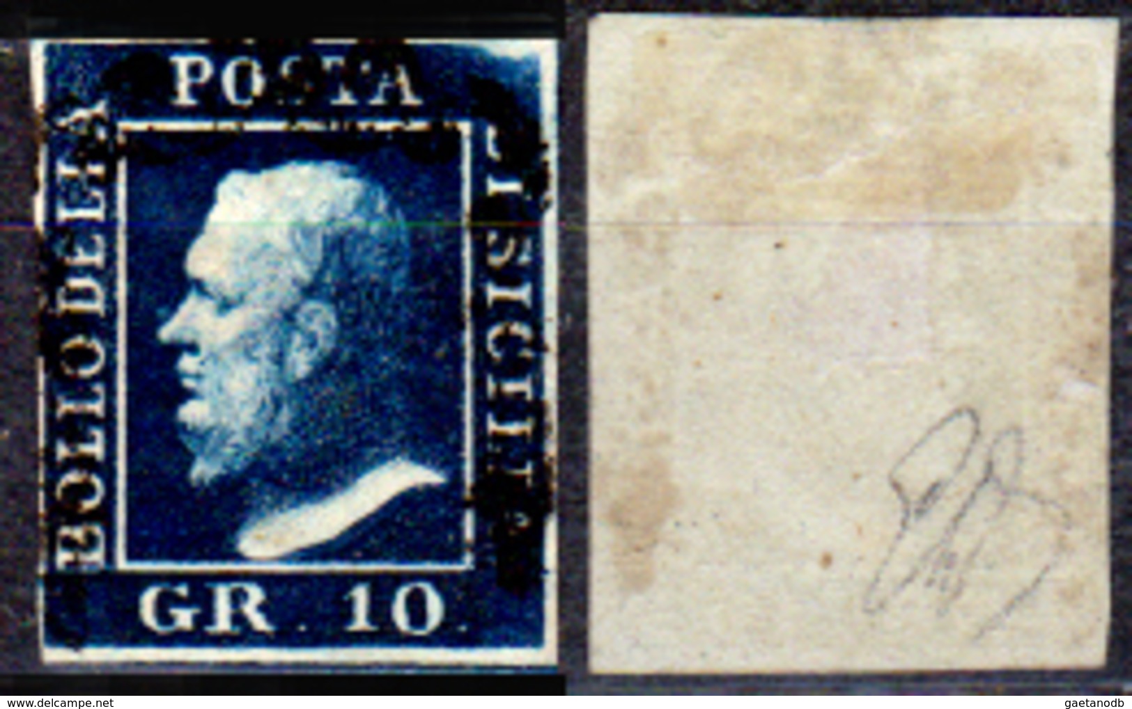 Sicilia-039 - Emissione 1859:  Sassone N. 12 (o) Used - Senza Difetti Occulti. - Sicilia