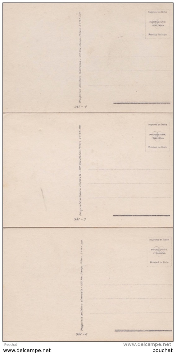 H13 ILLUSTRATEUR ITALIEN LUIGI BOMPARD (ITALIE) SERIE COMPLETE DE 6 CPA  COUPLE ROMANTIQUE (TOUS LES  SCANS RECTO VERSO) - Autres & Non Classés