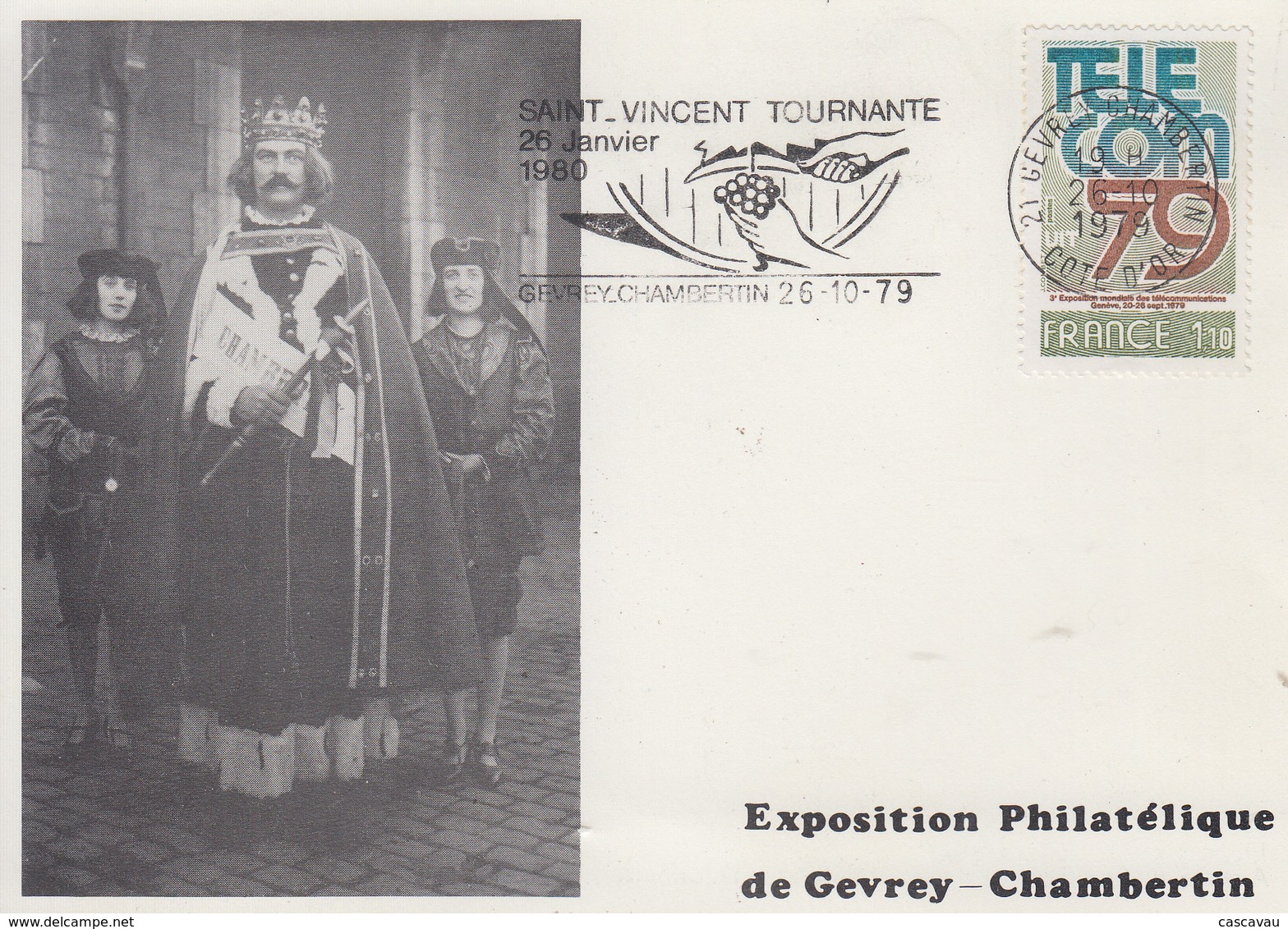 Carte  FRANCE   Exposition   Philatélique   GEVREY - CHAMBERTIN   1979 - Esposizioni Filateliche