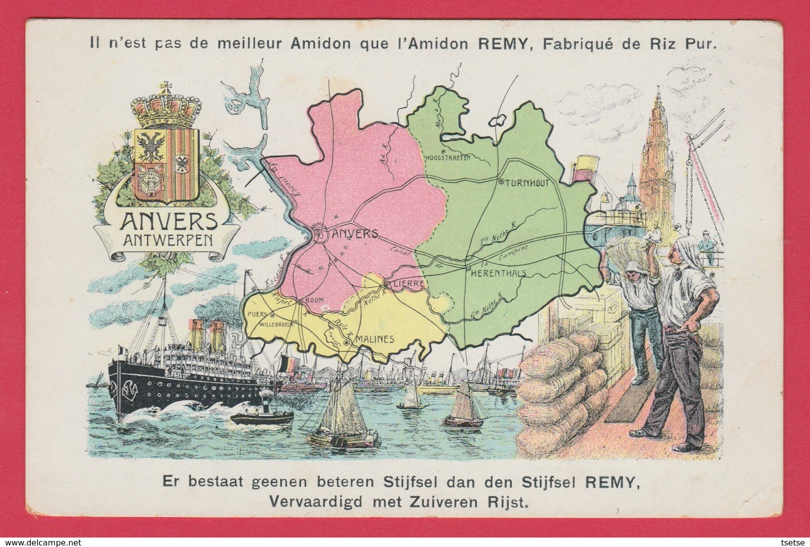 Antwerpen - Postkaart, Beschrijving Van De Provincie ... Amidon Remy ( Verso Zien ) - Sonstige & Ohne Zuordnung