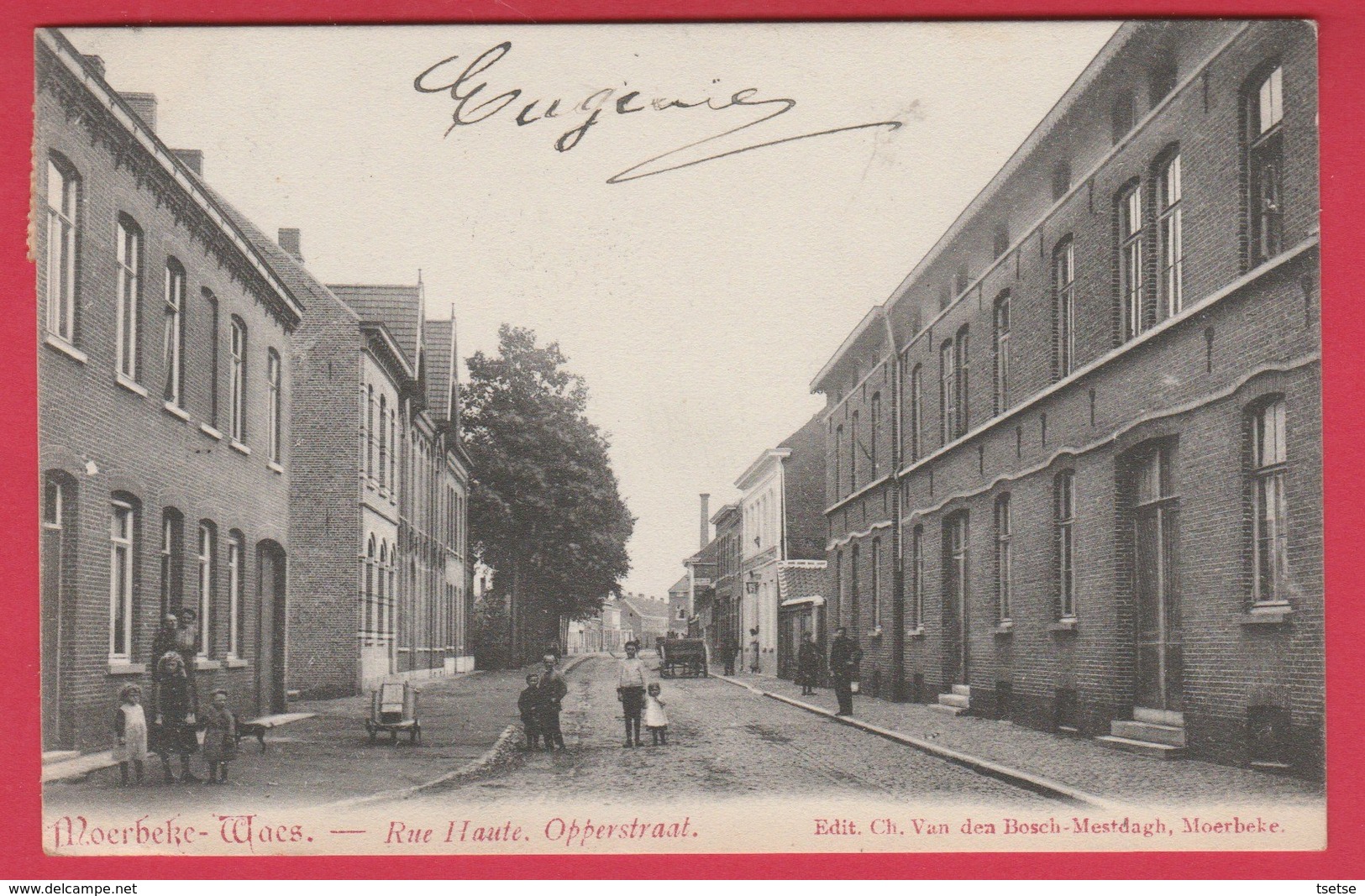 Moerbeke-Waes - Opperstraat ... Geanimeerd - 1906 ( Verso Zien ) - Moerbeke-Waas