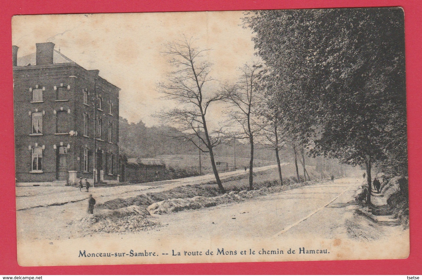 Monceau-sur-Sambre - La Route De Mons Et Le Chemin De Hameau ( Voir Verso ) - Charleroi