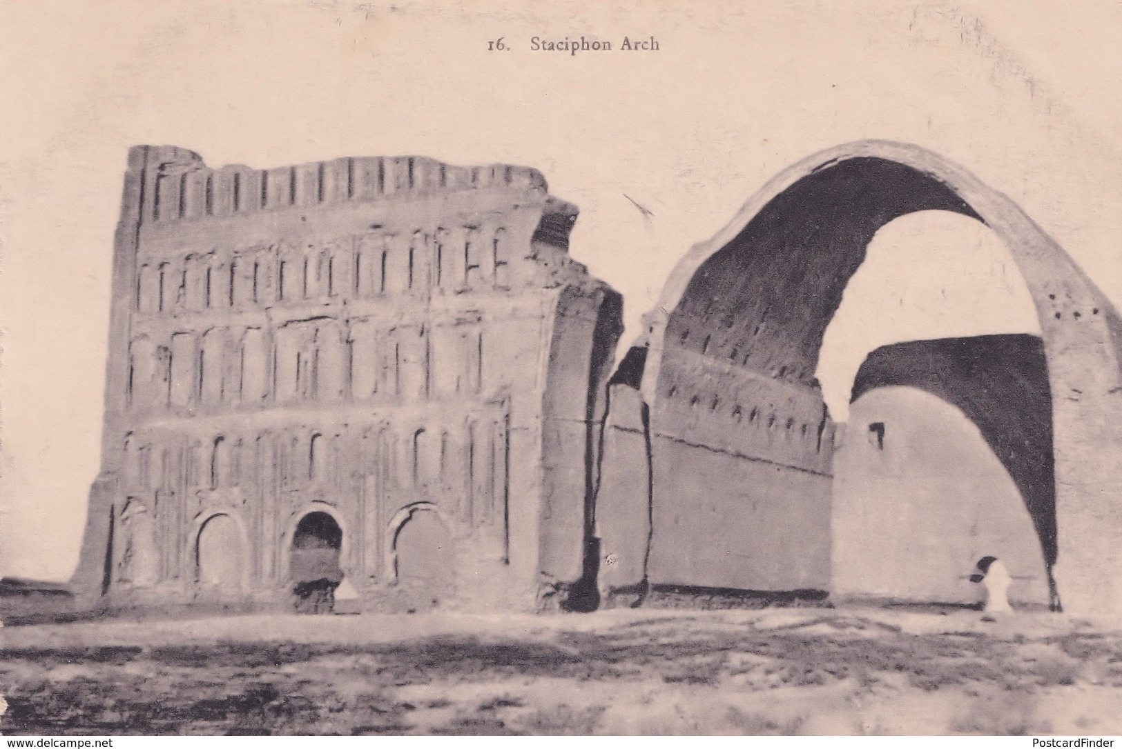 Ctesiphon Staciphon Arch Baghdad Iraq Persian Monument Antique Postcard - Iraq