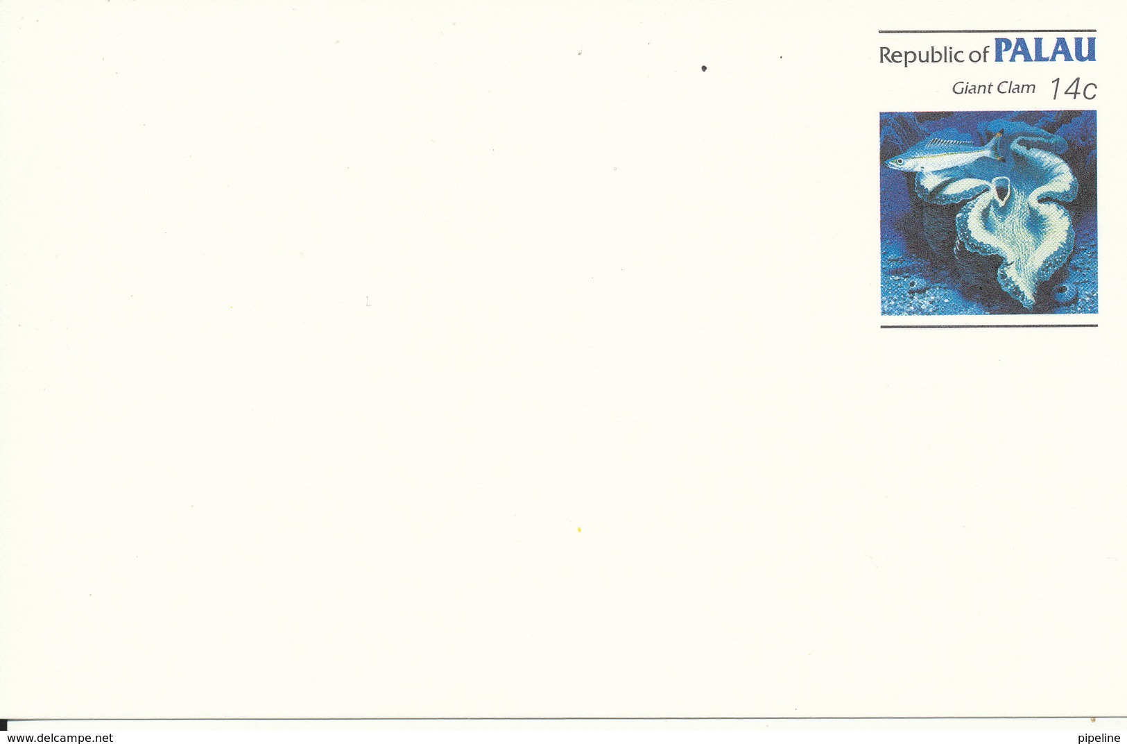 Palau Postal Stationery Postcard Giant Clam 1985 In Mint Condition - Palau