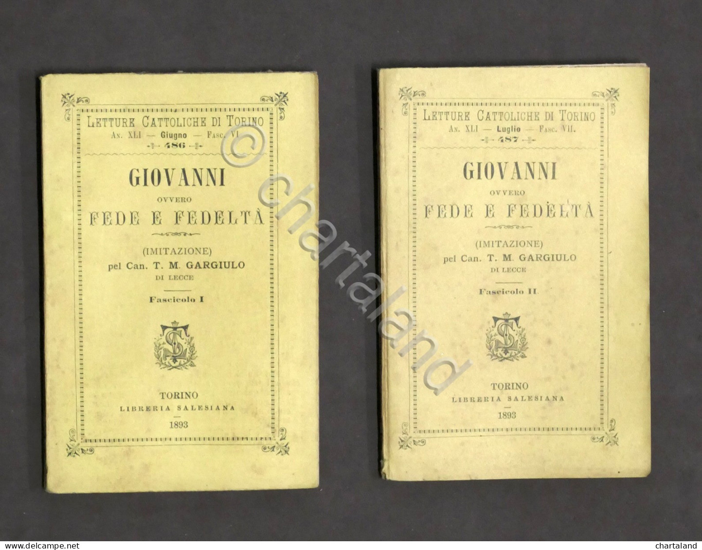 Gargiulo - Giovanni Ovvero Fede E Fedeltà - Imitazione - 2 Vol. -  1^ Ed. 1893 - Altri & Non Classificati