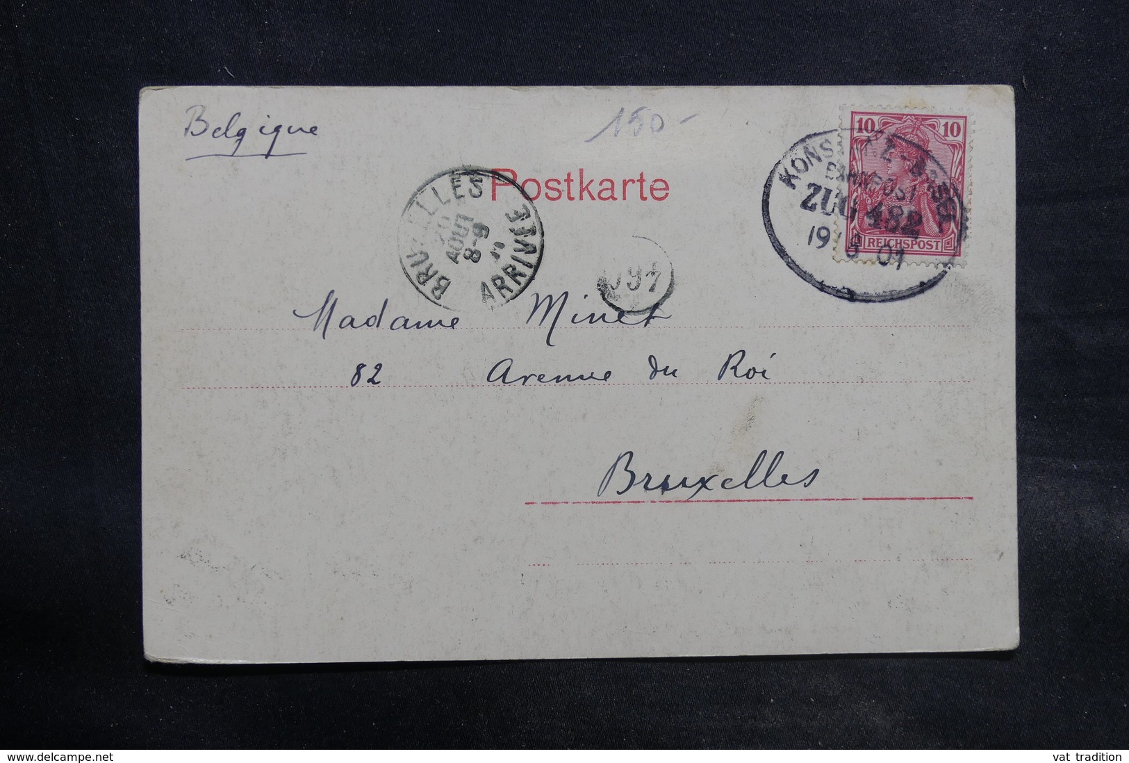 ALLEMAGNE - Oblitération Ambulant Sur Carte Postale De Konftanz Pour La Belgique En 1901 - L 34717 - Covers & Documents