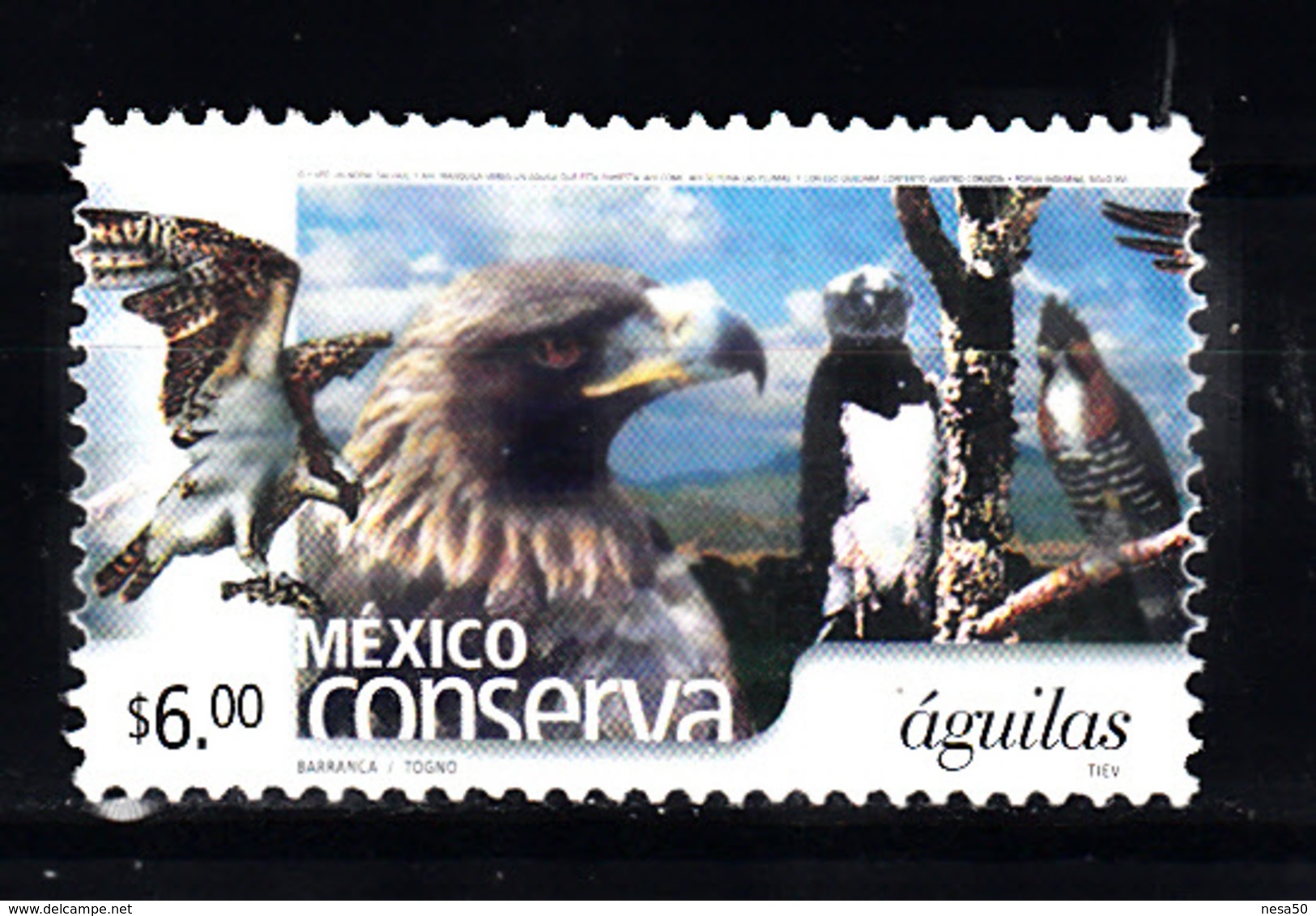 Mexico 2002 Mi Nr 2971 , Natuurbescherming , Gieren - Mexique
