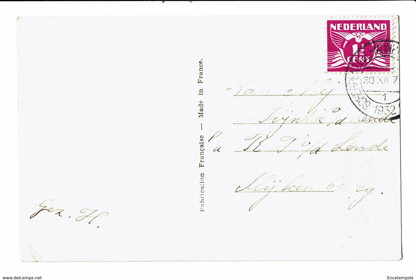 CPA - Carte Postale-Pays Bas- Gelukkig Nieuwjaar - Une Jeune Femme Dans Un Paysage Enneigé 1932-VM4592 - Nieuwjaar