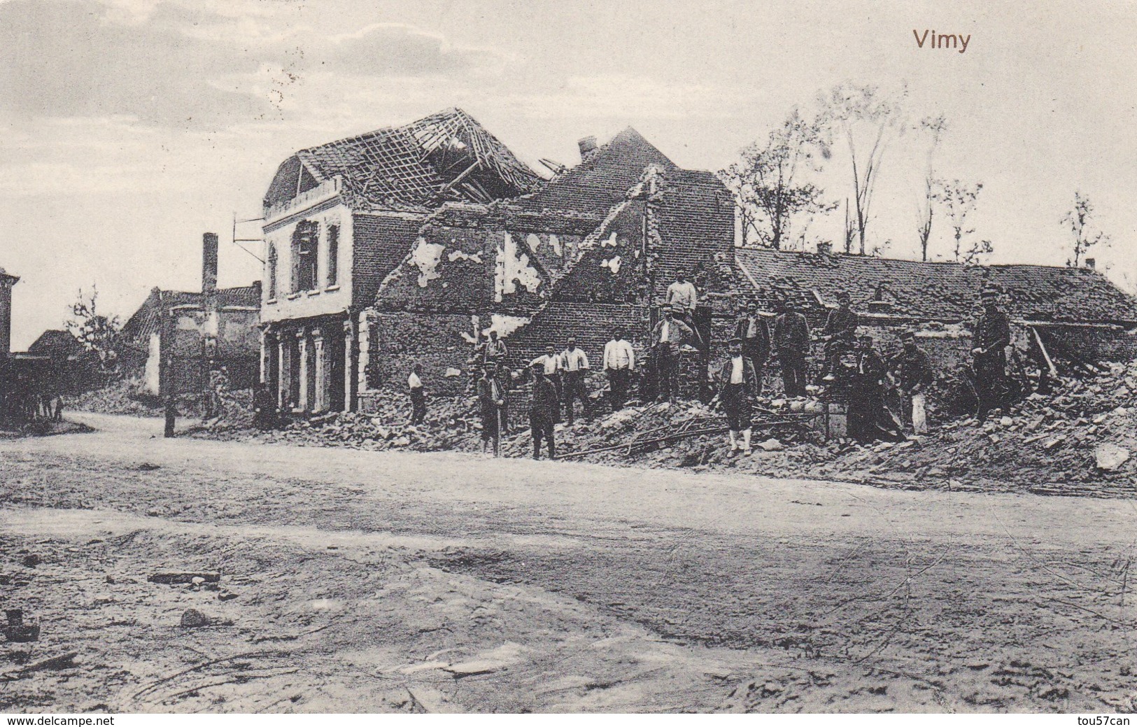 LIEVIN - VIMY - PAS-DE-CALAIS - CPA ANIMEE - FELDPOST DE 1916 - BEL AFFRANCHISSEMENT POSTAL - Autres & Non Classés