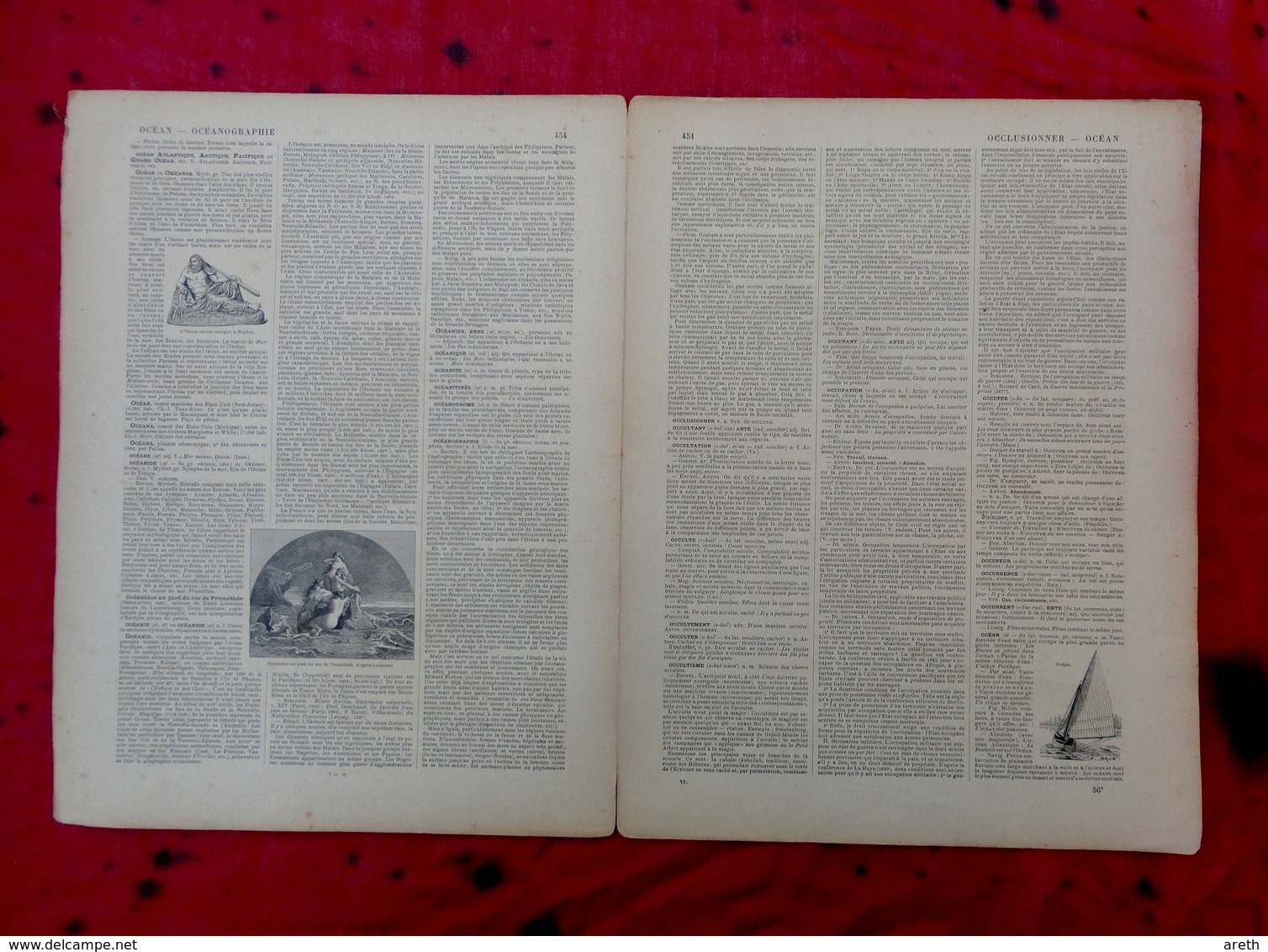 2 Planches Originales Reliées 32,5 X 25 Cm -  Nouveau Larousse Illustré: OCEAN -  Illustration A. MILLOT - Dieren