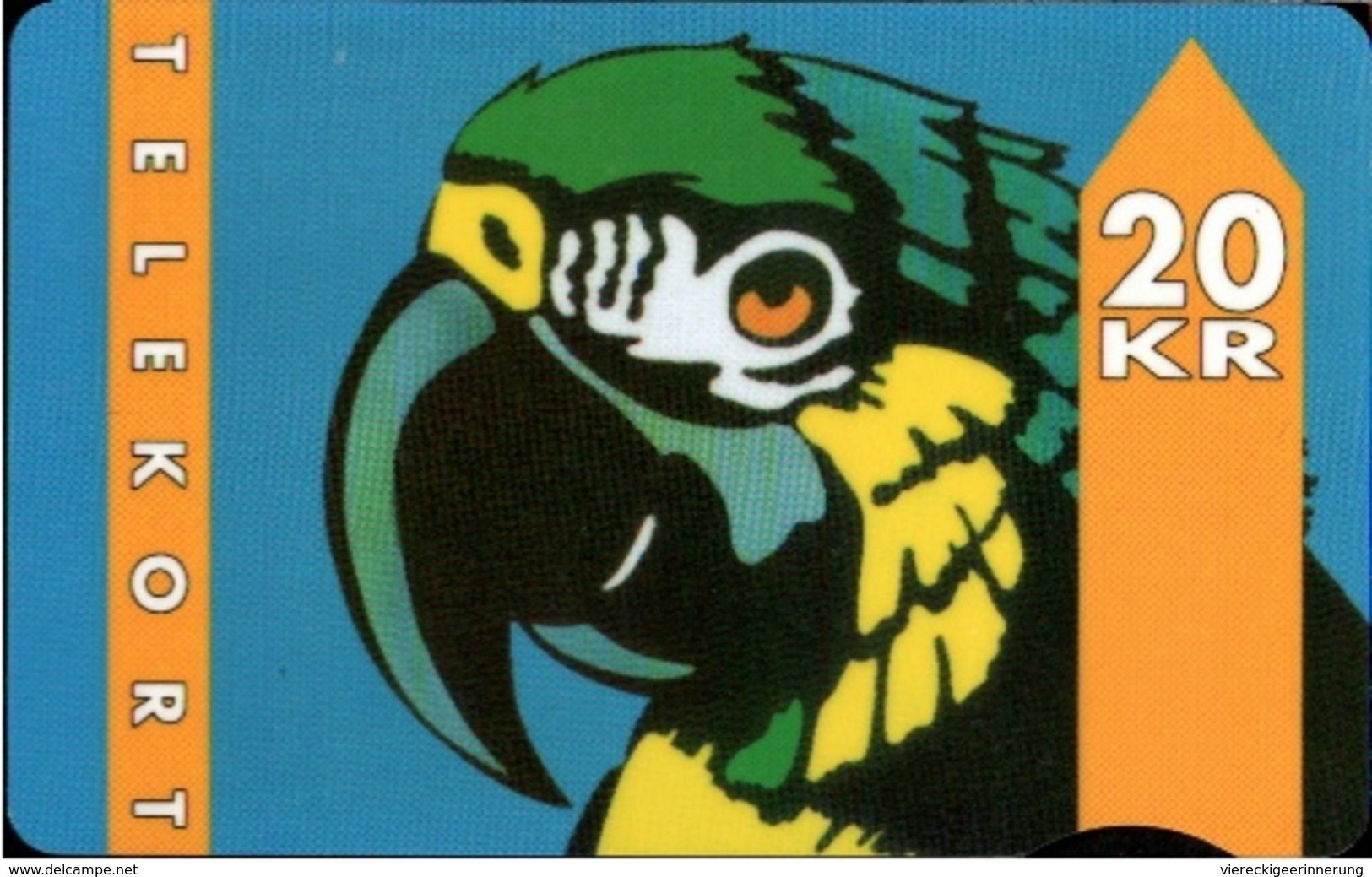 ! Telefonkarte, Telekort, Phonecard, 1994 Dänemark, Danmark, Denmark, Papagei, Parrot - Dinamarca