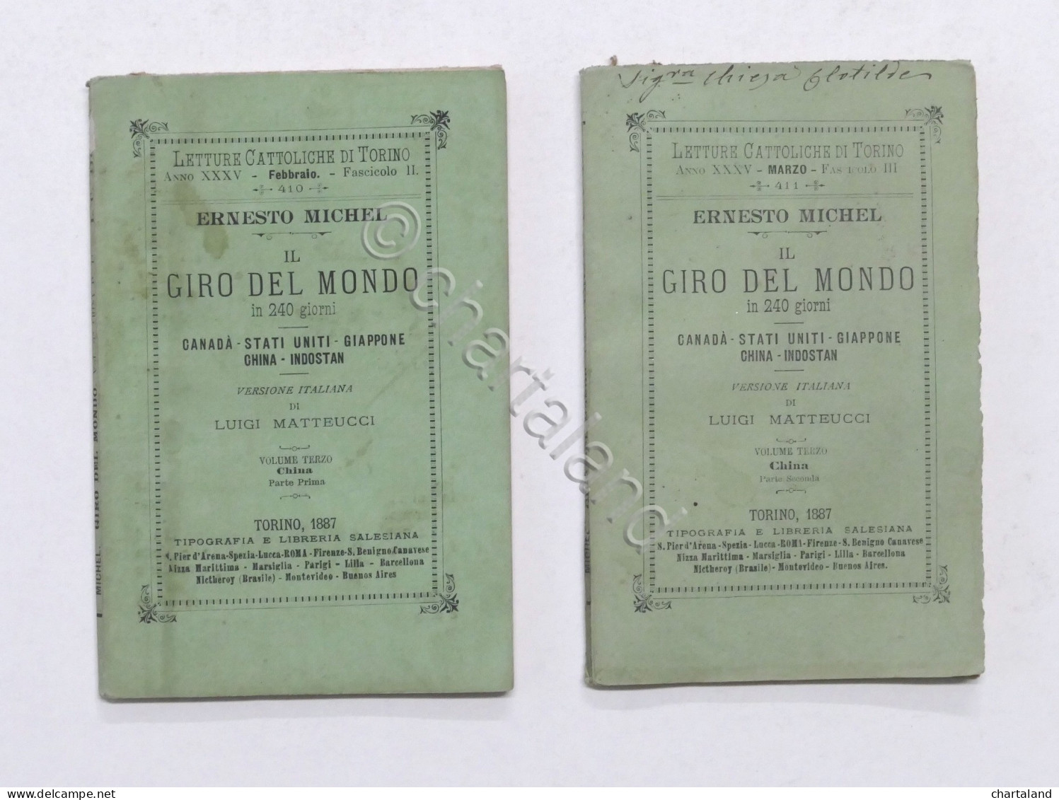 Ernesto Michel - Il Giro Del Mondo In 240 Giorni - Vol. Terzo - China - 1887 - Altri & Non Classificati