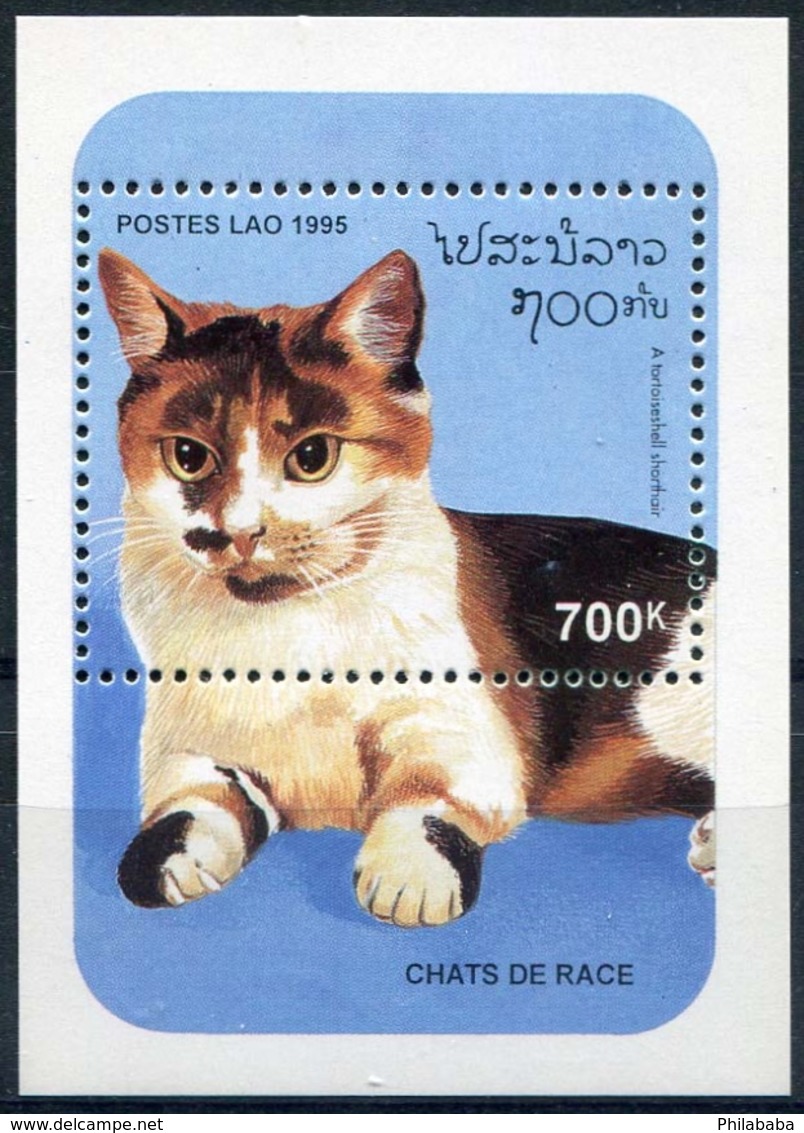 Laos 1995  BF 131 ; Block 154 **  MNH  Chat, Cats - Laos