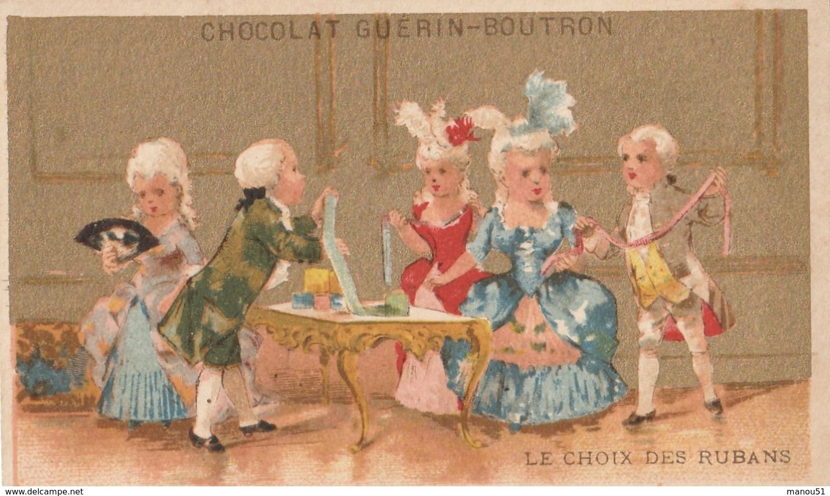 2 CHROMOS  Chocolat Guérin Boutron : Chasse à La Panthère - Le Choix Des Rubans - Guerin Boutron