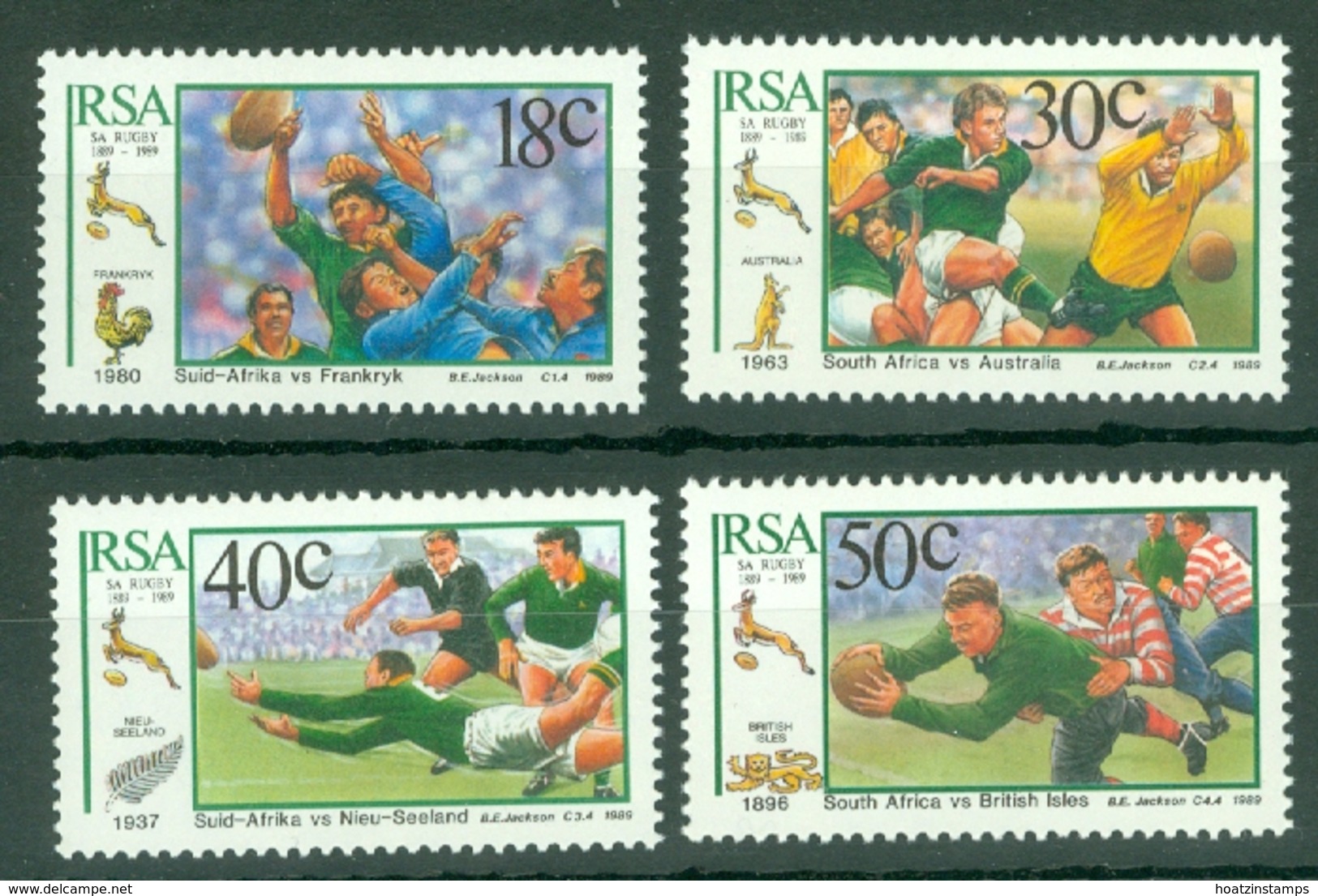 South Africa: 1989   Centenary Of South African Rugby Board  MNH - Unused Stamps