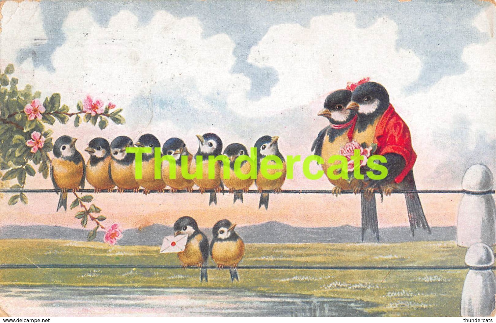 CPA ILLUSTRATEUR OISEAUX ARTIST SIGNED BIRDS OHLER BKWI B K W I  (PLI - CREASE ) - Autres & Non Classés