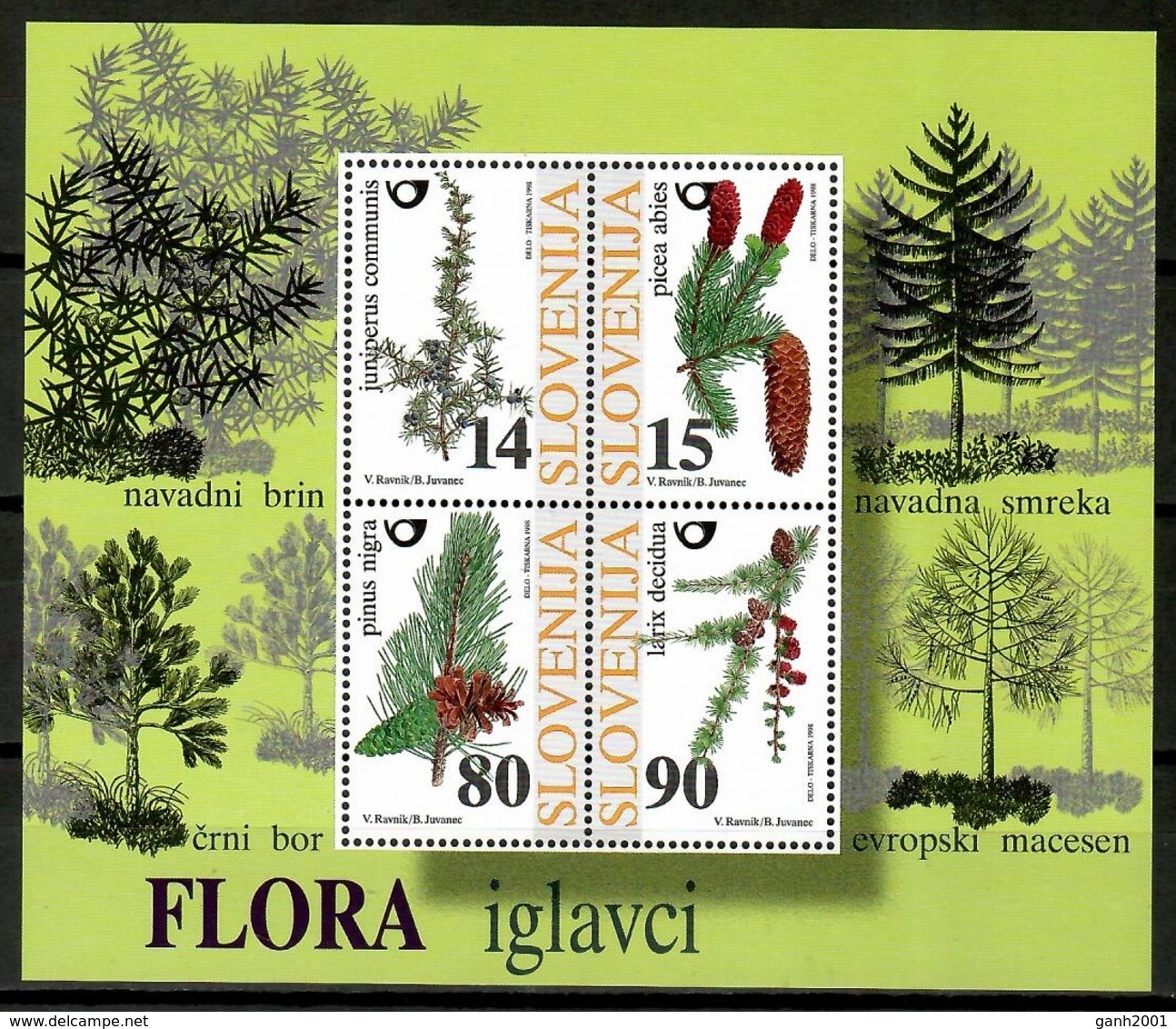 Slovenia 1998 Eslovenia / Trees MNH Árboles Bäume Arbres / Cu13326  40-23 - Árboles