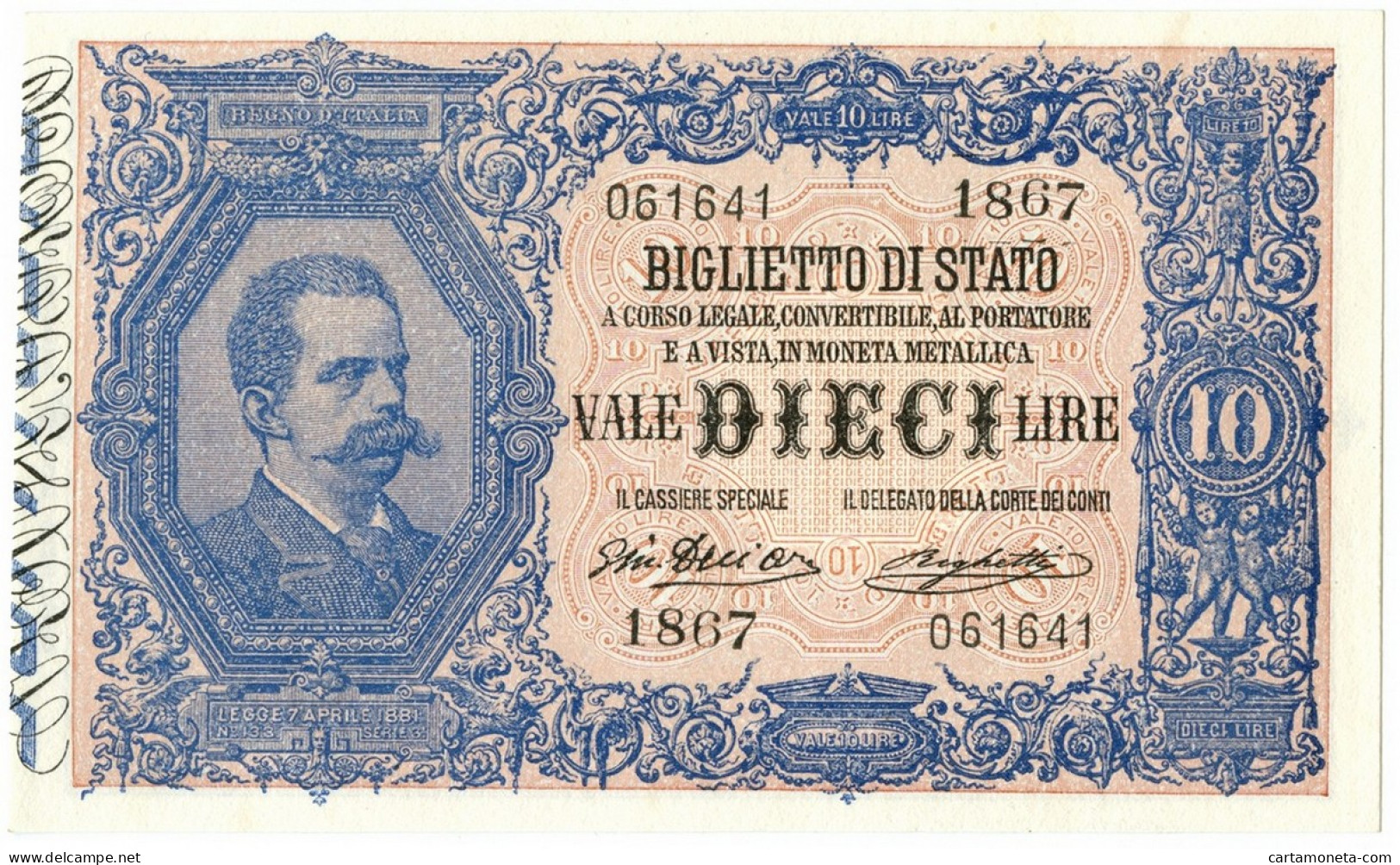 10 LIRE BIGLIETTO DI STATO EFFIGE UMBERTO I 10/04/1915 QFDS - Andere