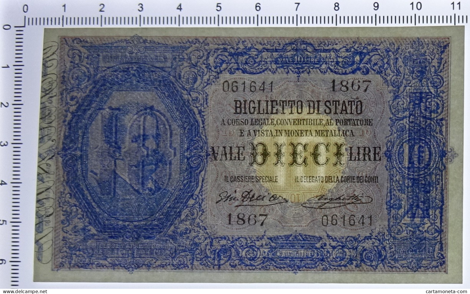 10 LIRE BIGLIETTO DI STATO EFFIGE UMBERTO I 10/04/1915 QFDS - Regno D'Italia – Other