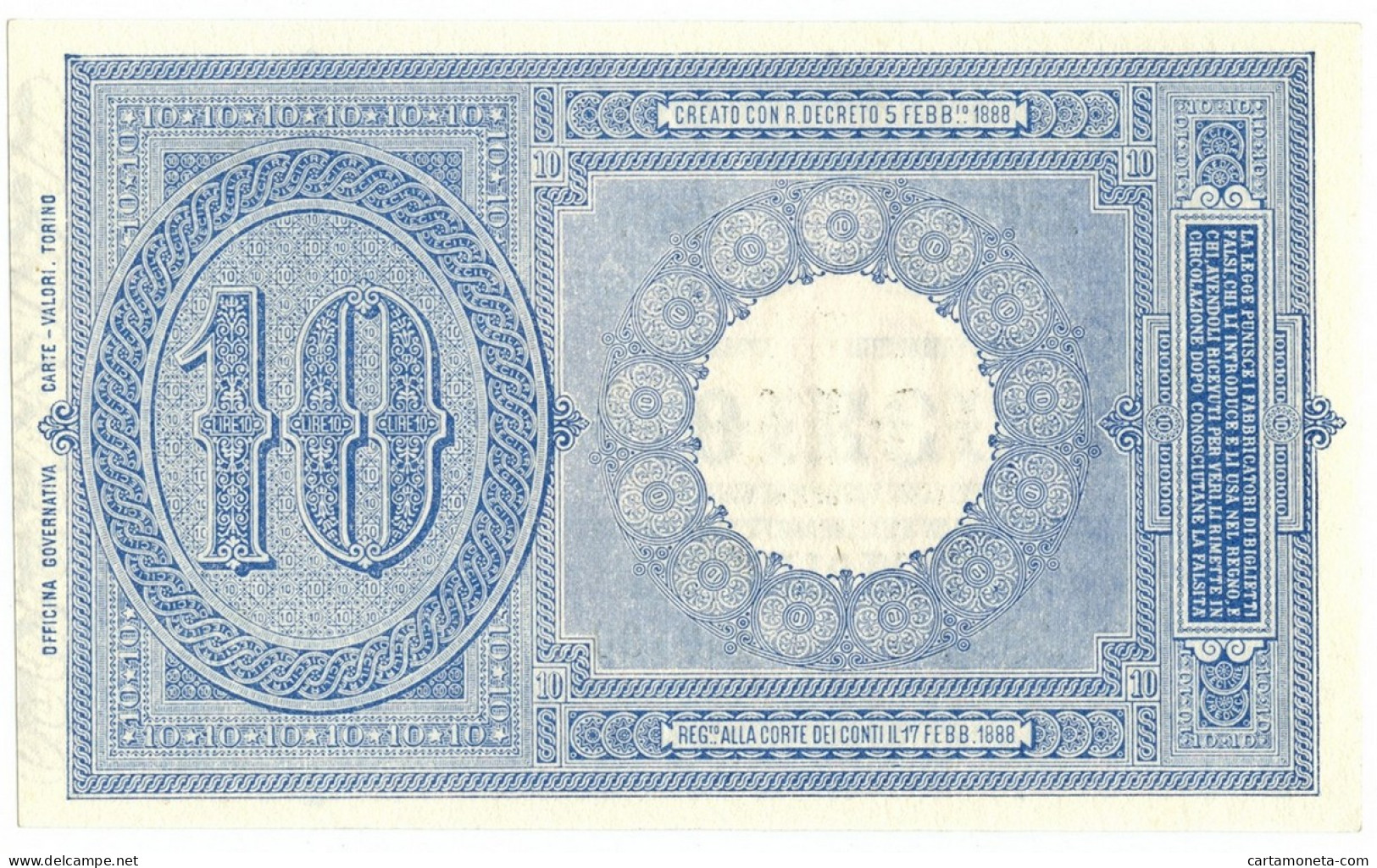 10 LIRE BIGLIETTO DI STATO EFFIGE UMBERTO I 10/04/1915 SUP+ - Otros