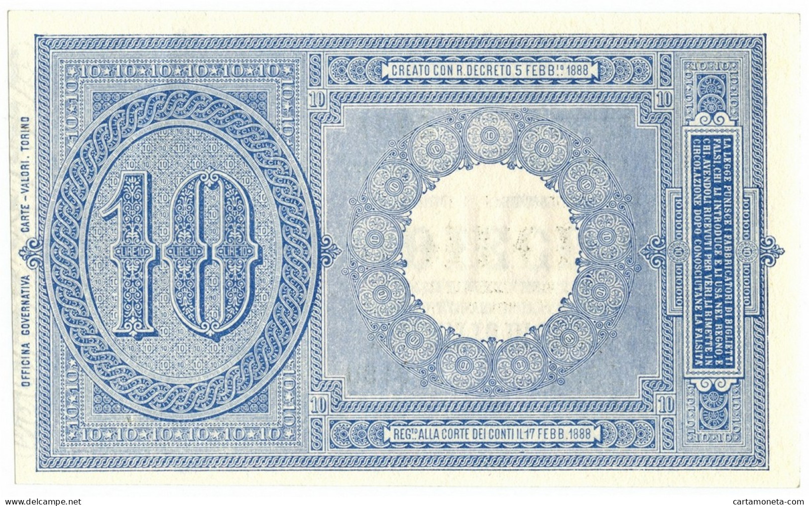 10 LIRE BIGLIETTO DI STATO EFFIGE UMBERTO I 10/04/1915 SUP+ - Otros