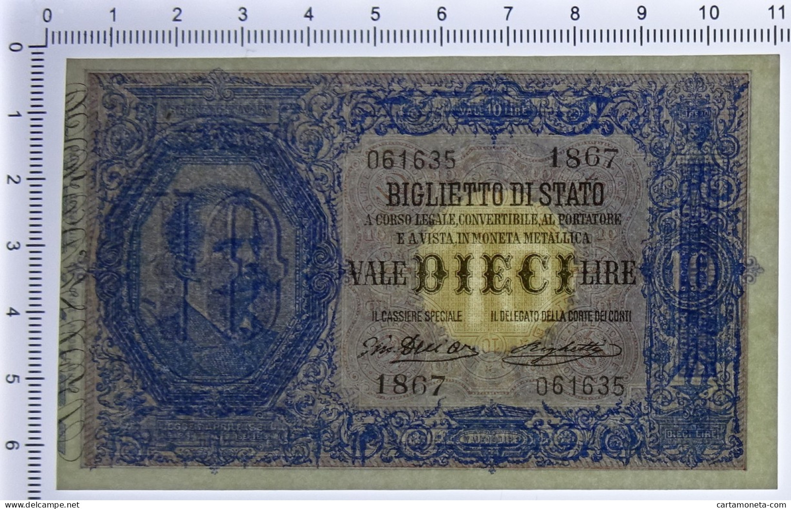 10 LIRE BIGLIETTO DI STATO EFFIGE UMBERTO I 10/04/1915 SUP+ - Regno D'Italia – Other