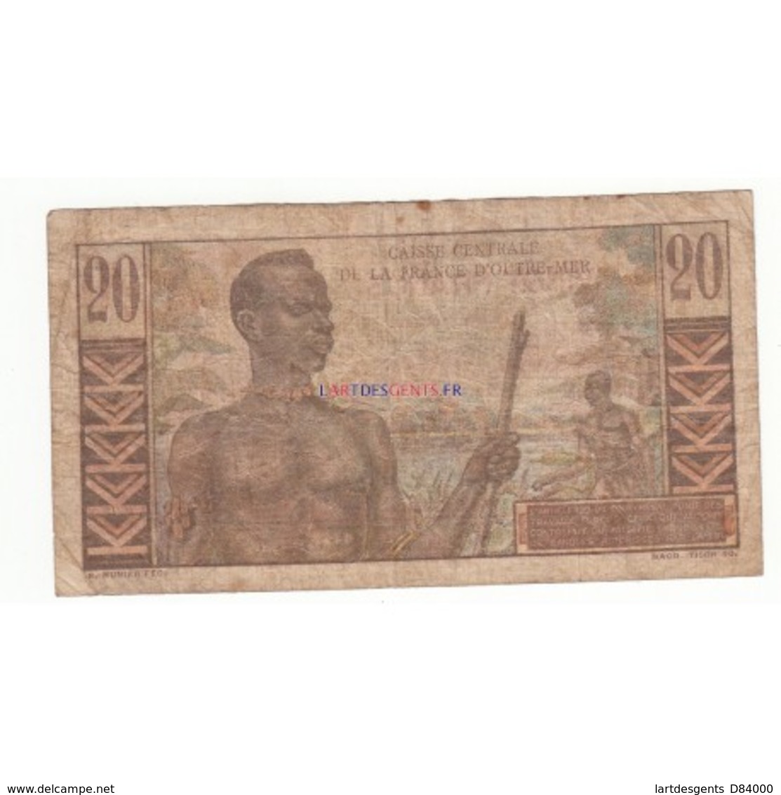 CAISSE CENTRALE DE LA FRANCE D'OUTRE MER- 20 FRANCS- ND TB - Andere & Zonder Classificatie