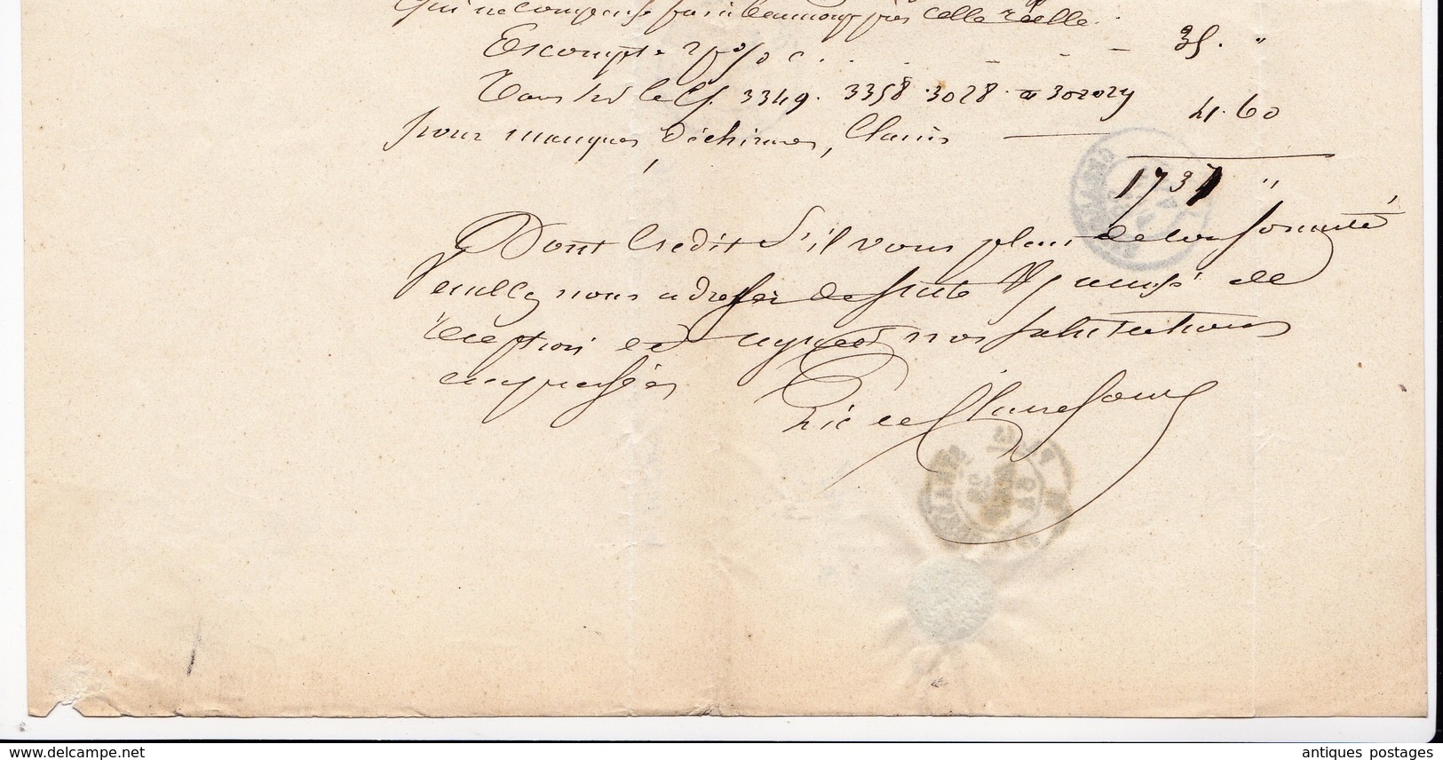 Lettre 1864 Moulins Allier Pic & Clairefond Gérardmer Vosges Timbre Napoléon III Lauré 20 Centimes