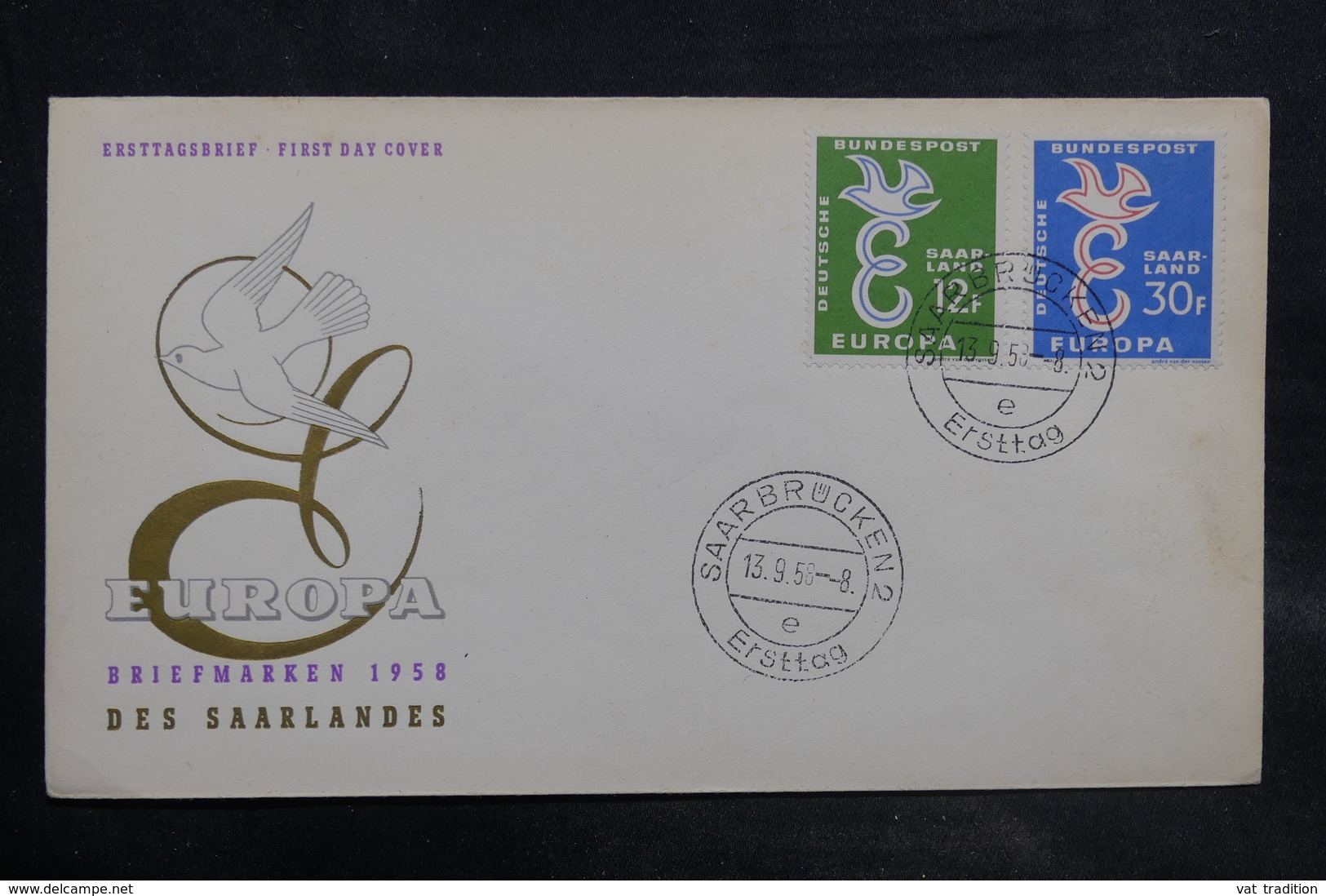 SARRE - Enveloppe FDC 1958 - Europa - L 34767 - FDC