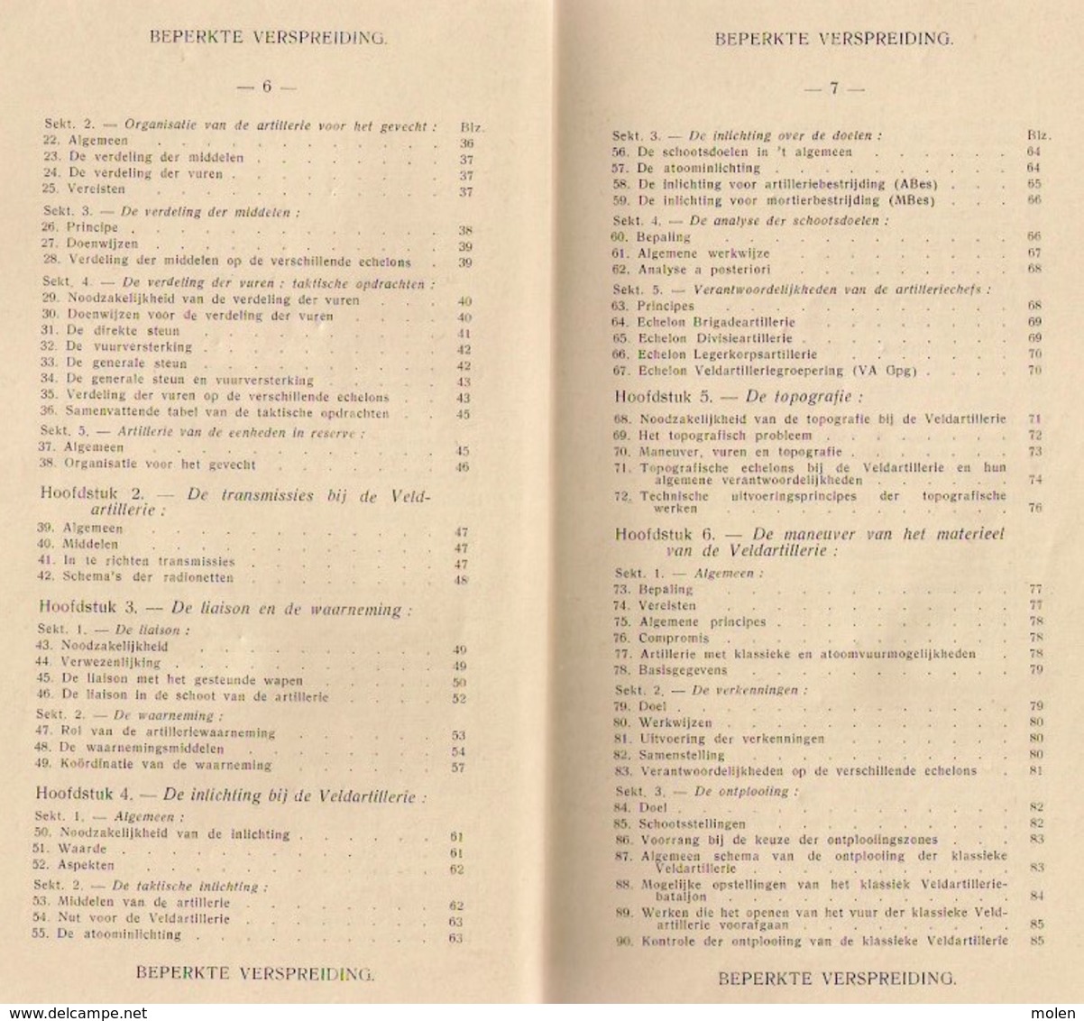 VOORSCHRIFT OVER HET TAKTISCH GEBRUIK VAN DE VELDARTILLERIE 234blz ©1962 LANDMACHT ARTILLERIE MILITAIR ANTIQUARIAAT Z396 - Documents