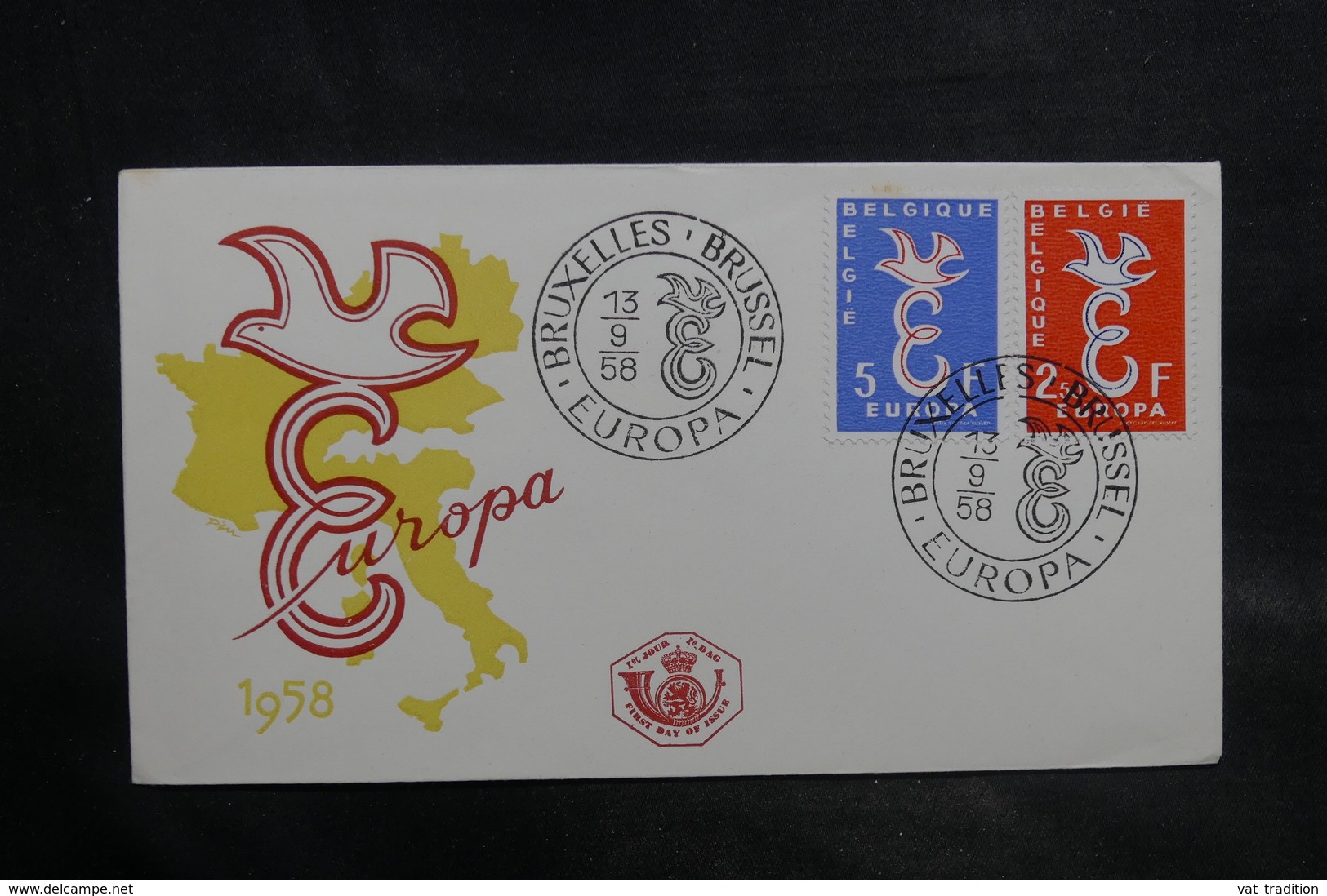BELGIQUE - Enveloppe FDC 1958 - Europa - L 34777 - 1951-1960