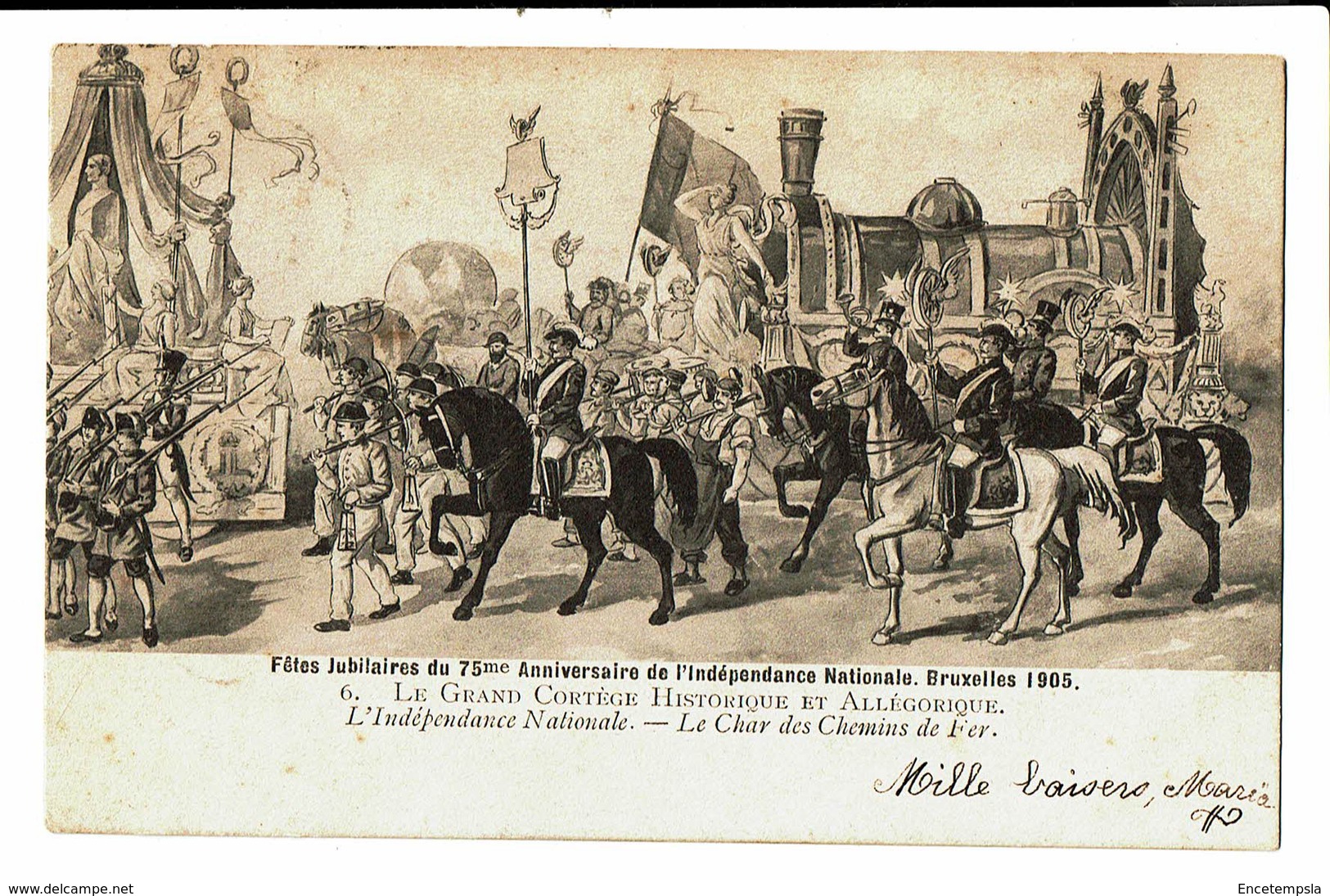 CPA - Carte Postale-Belgique Bruxelles-Fête Du 75me Anniversaire De L'indépendance- Le Char Du Congo-1906 VM4616 - Fêtes, événements